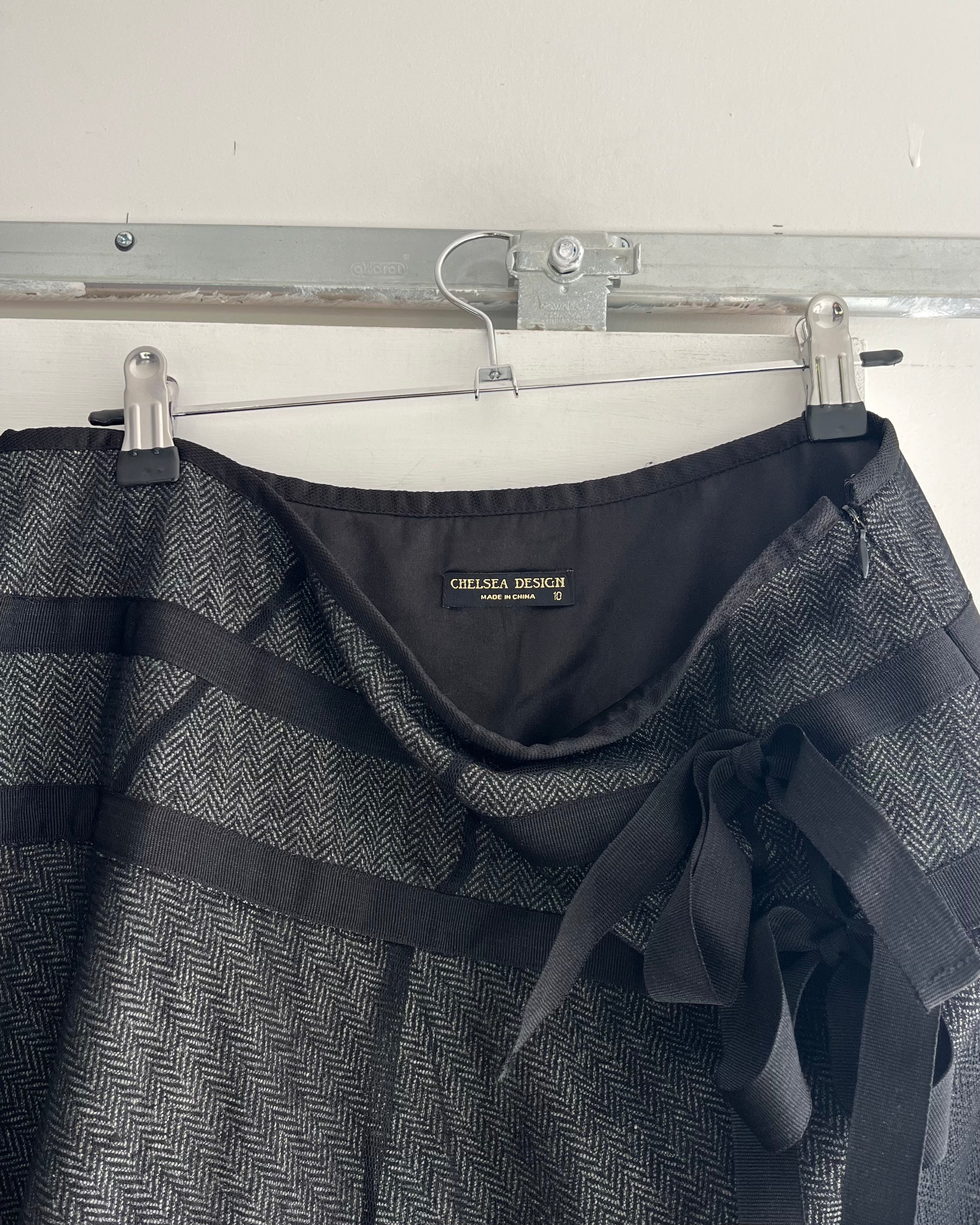 2000s Tweed mesh midi skirt