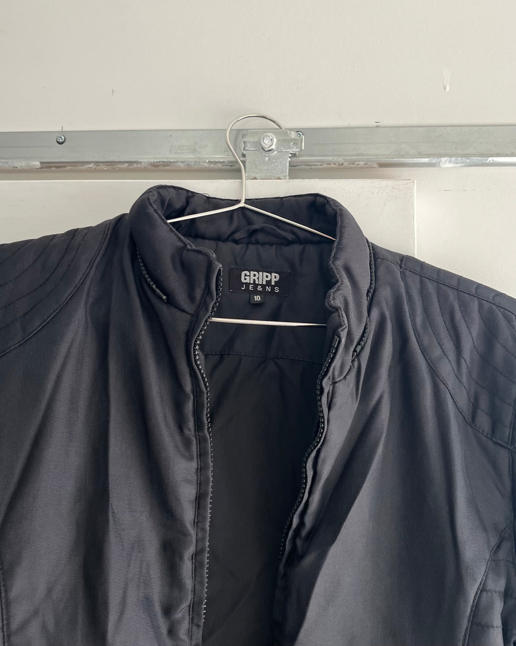 2000s black utility puffer jacket