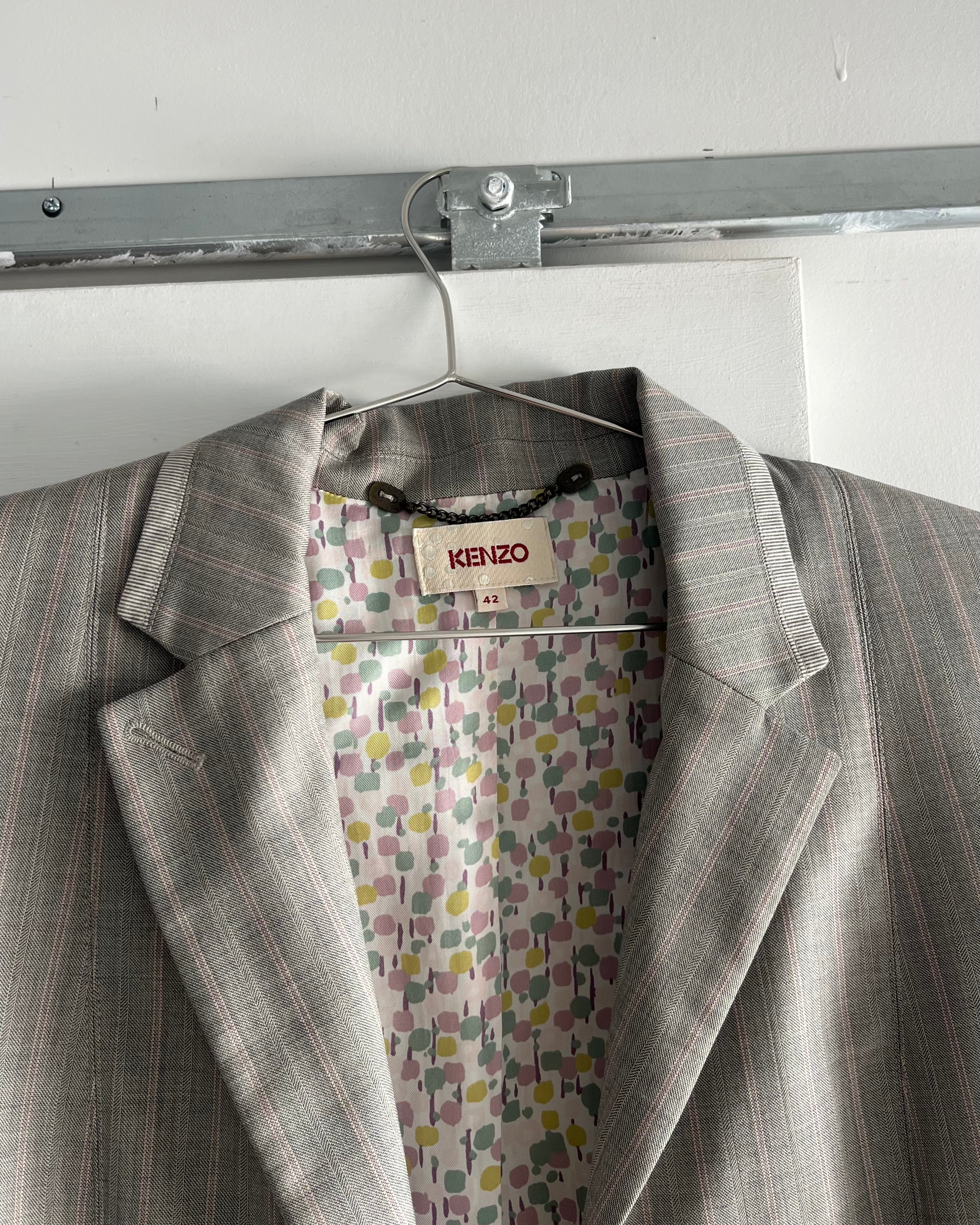 2000s Kenzo plaid blazer