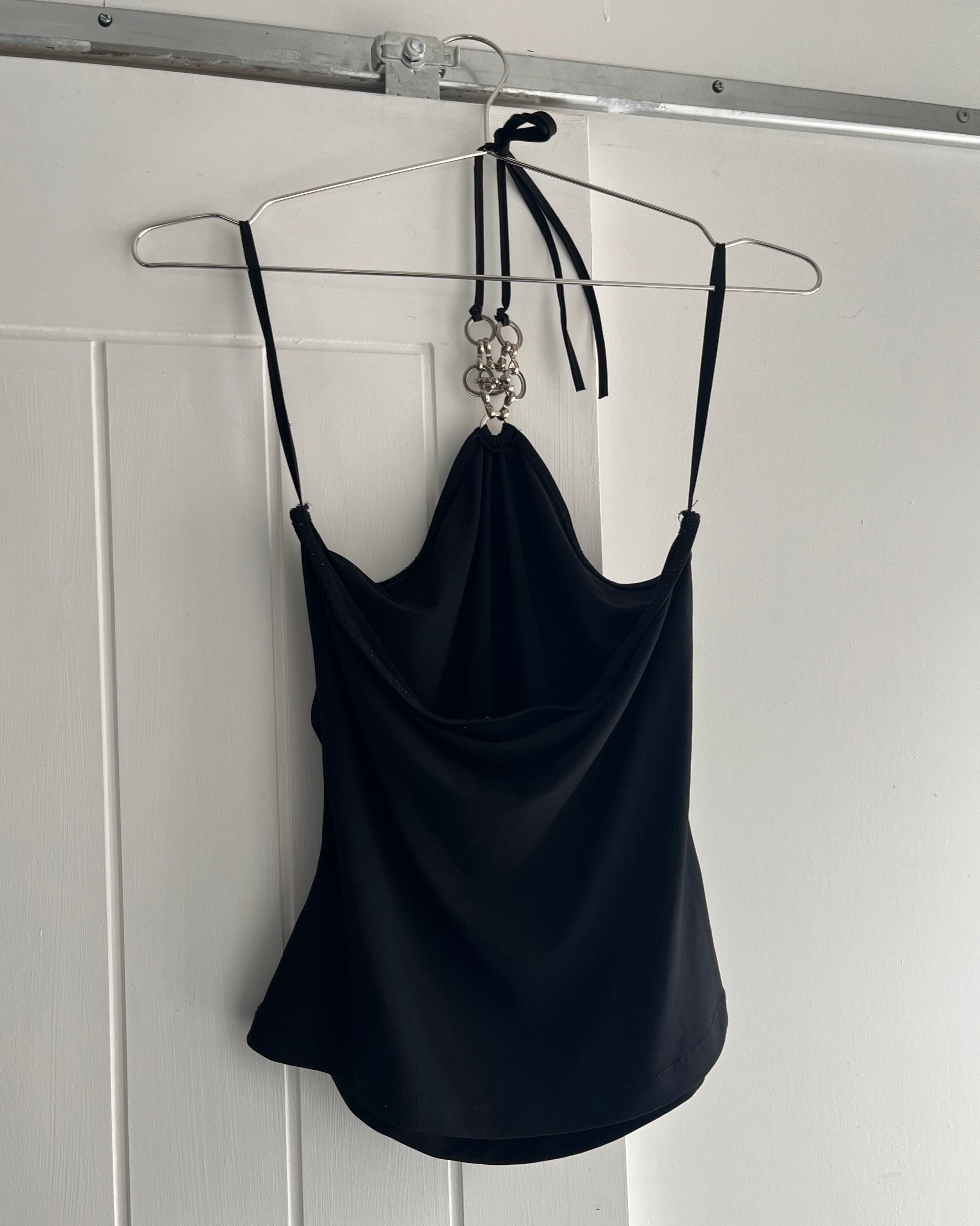 2000s black halter top