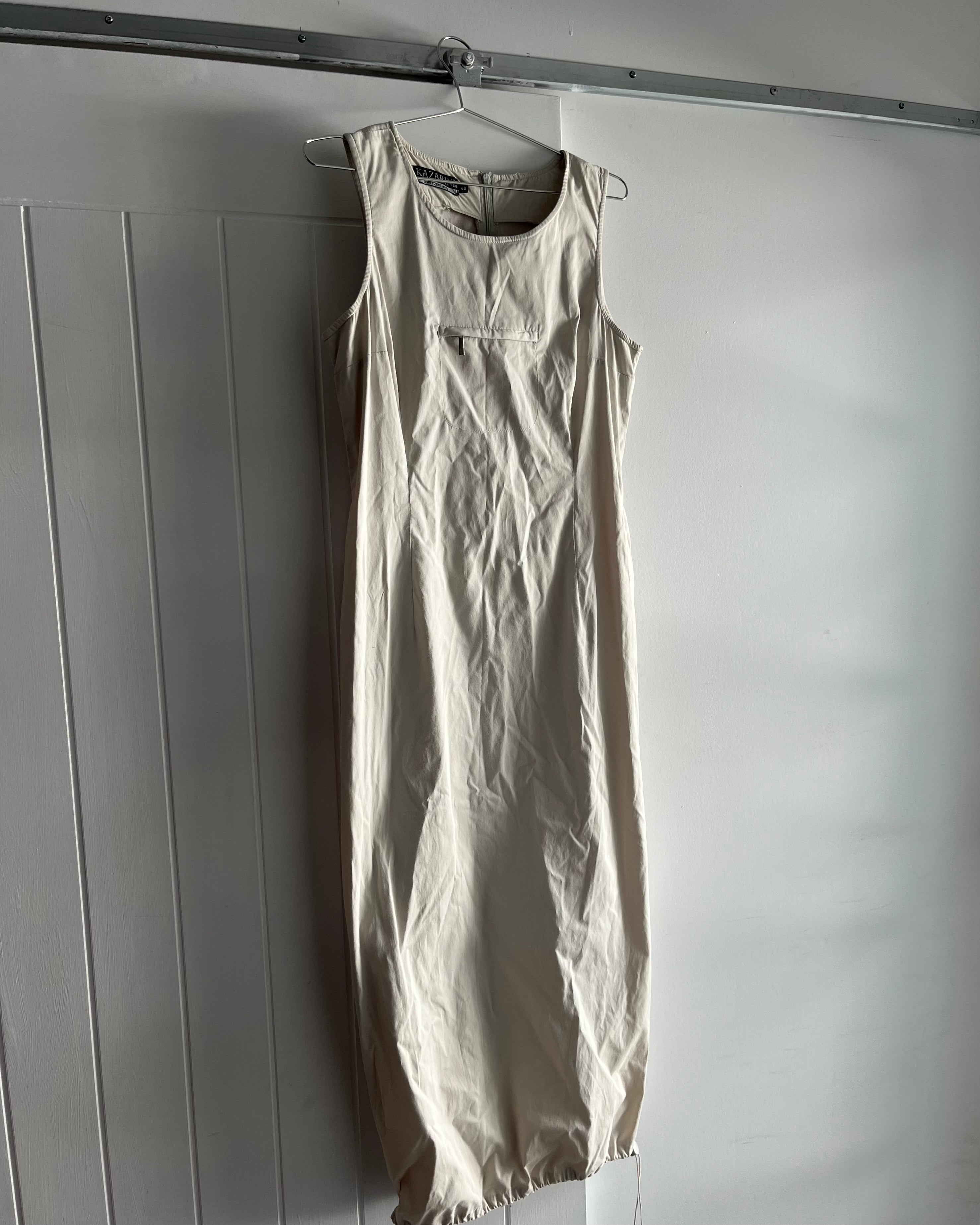90s tech nylon maxi dress