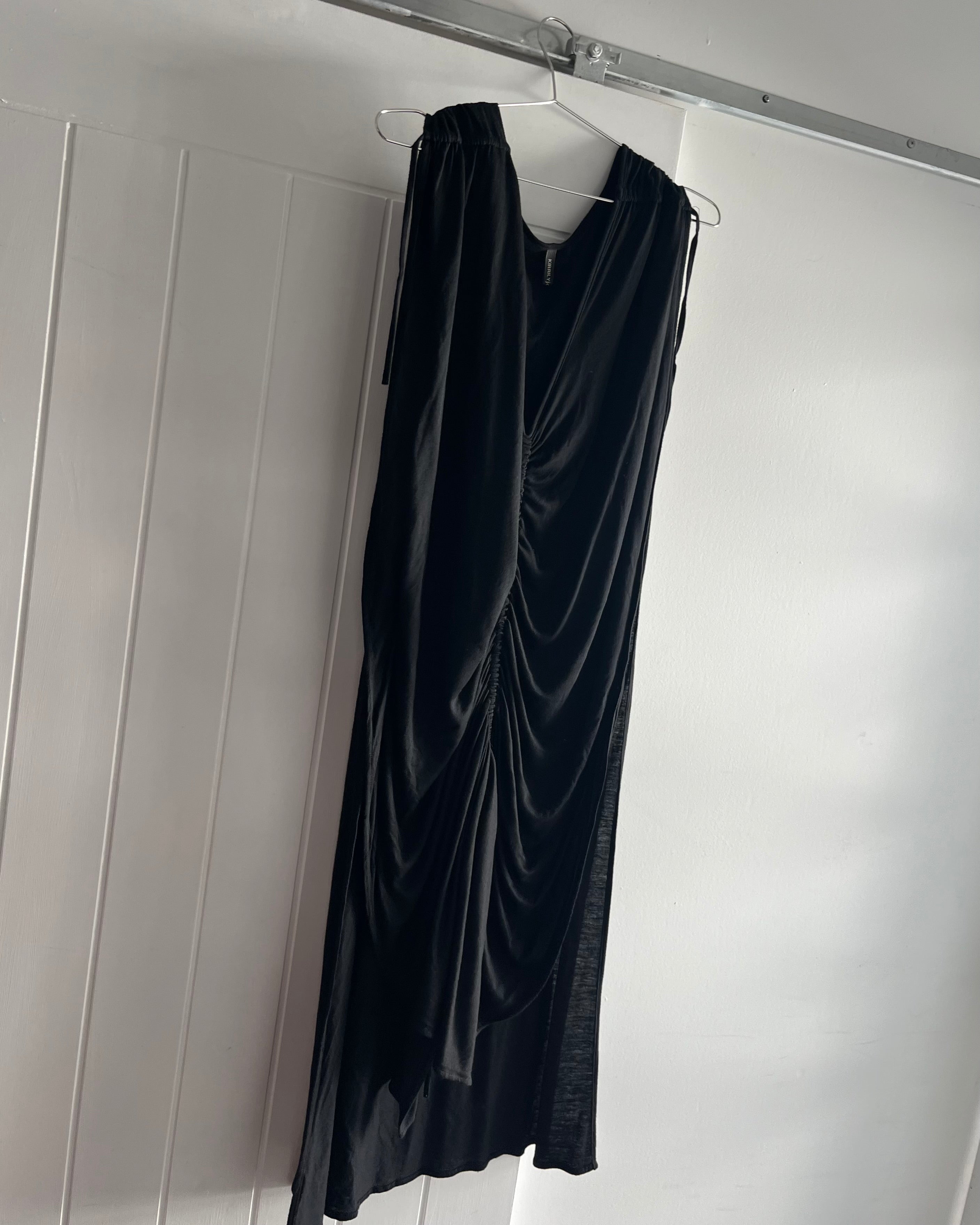 2000s ruched draped mini dress