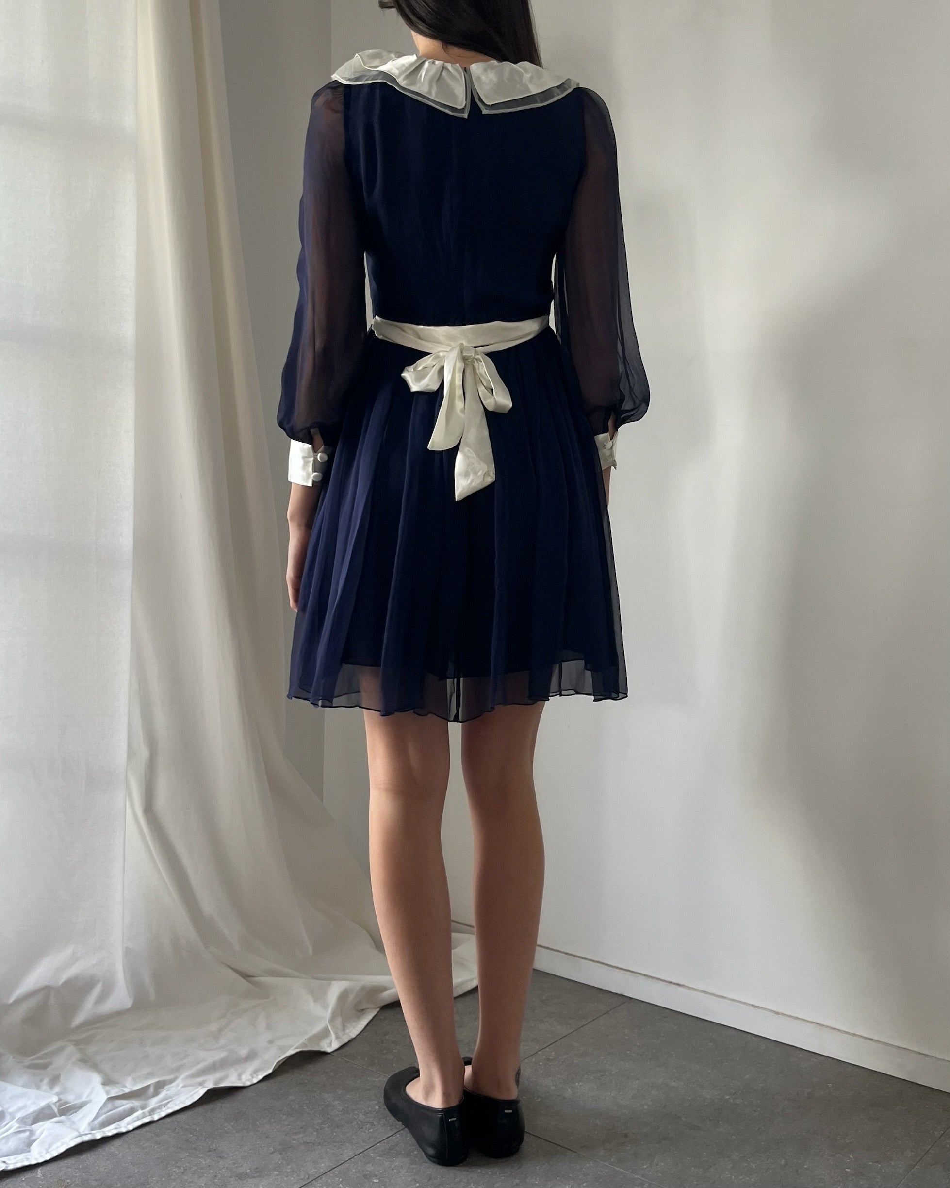 2000s Chloe collared silk mini dress