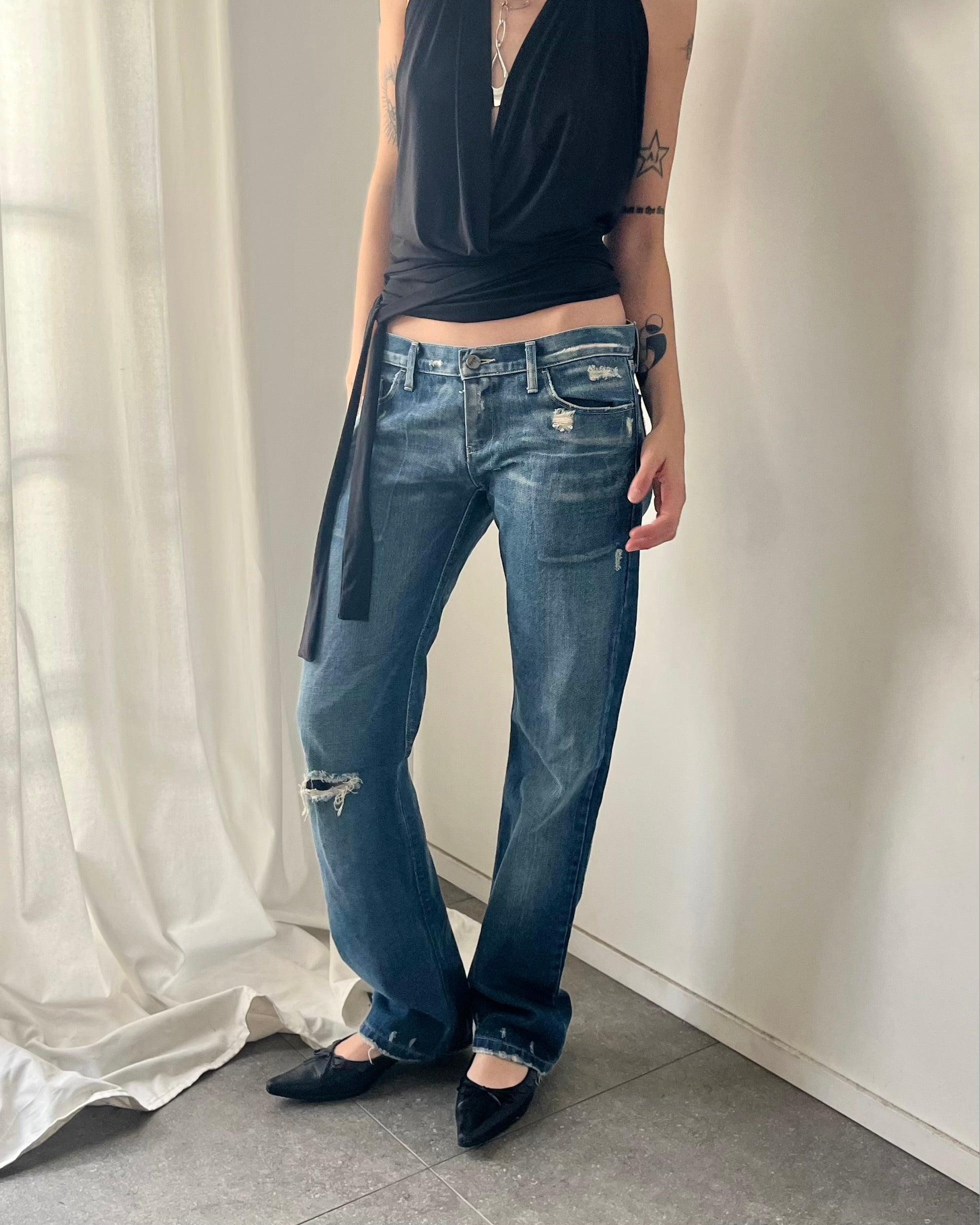 2000s Tsubi denim distressed jeans