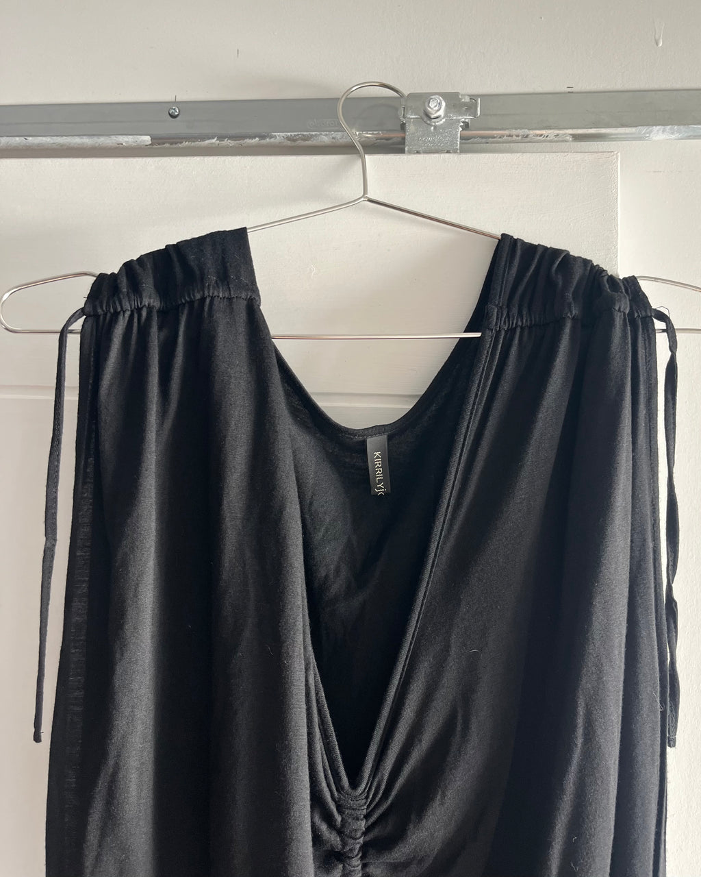 2000s ruched draped mini dress