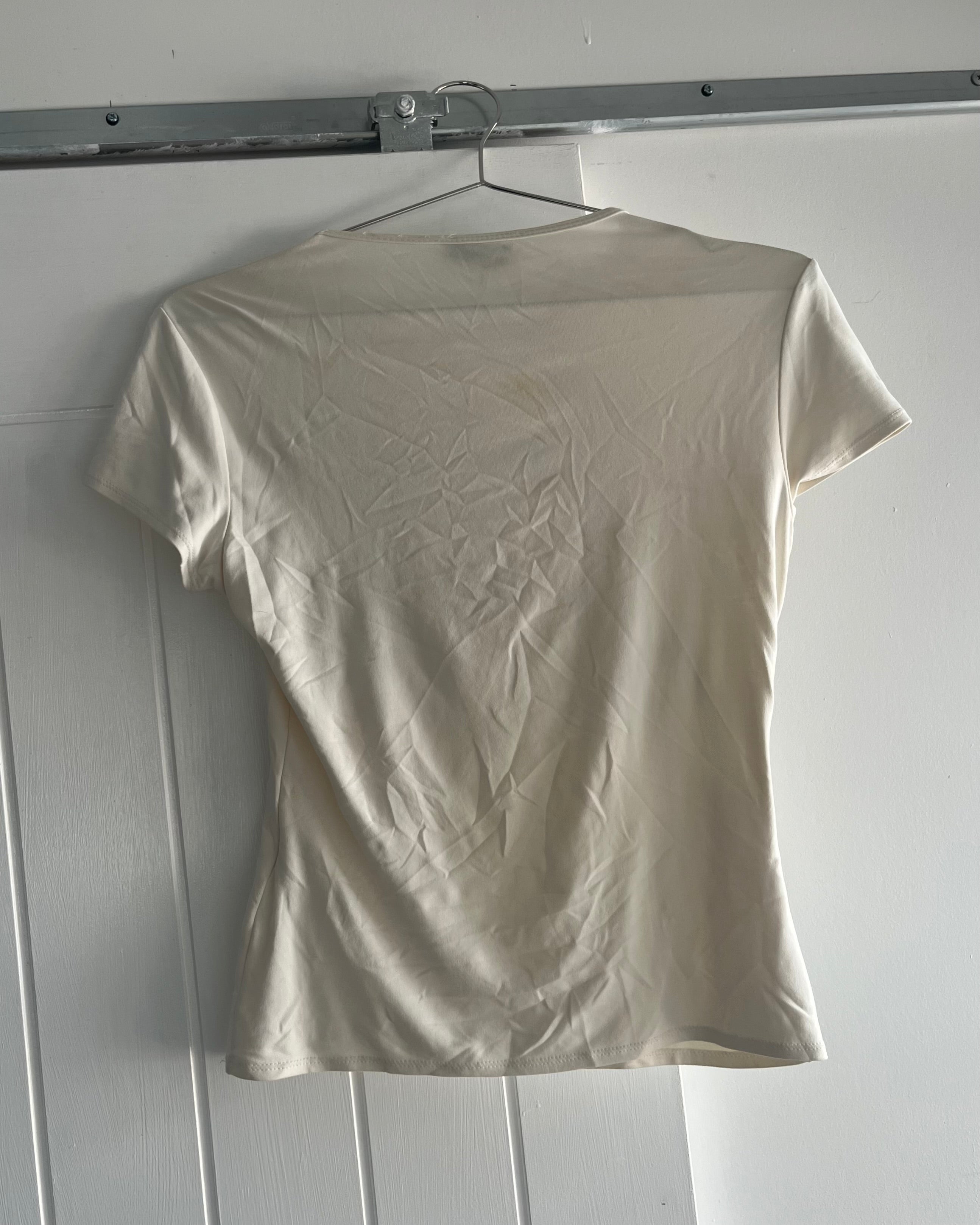 2000s Lady print baby tee