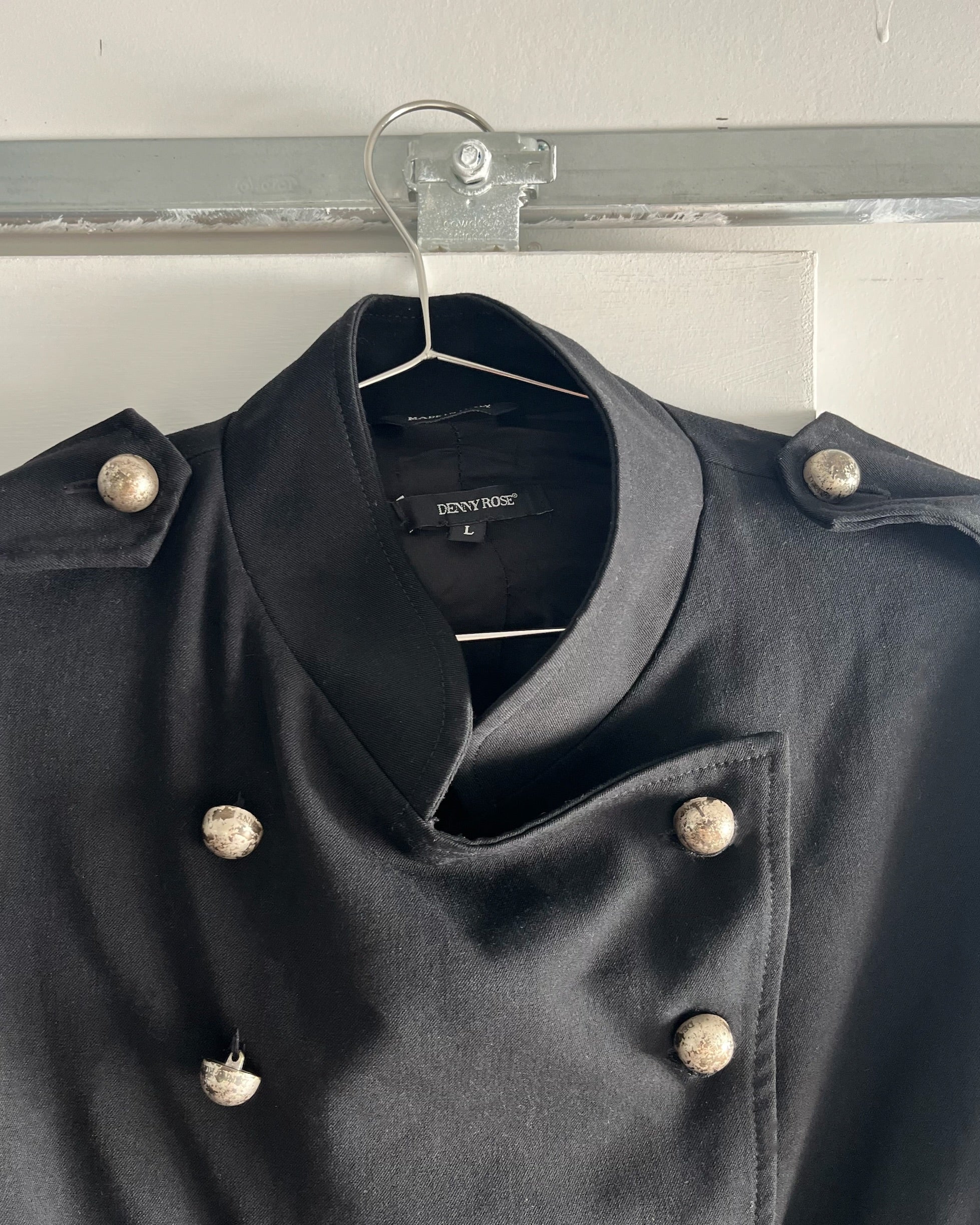 2000s black military jacket