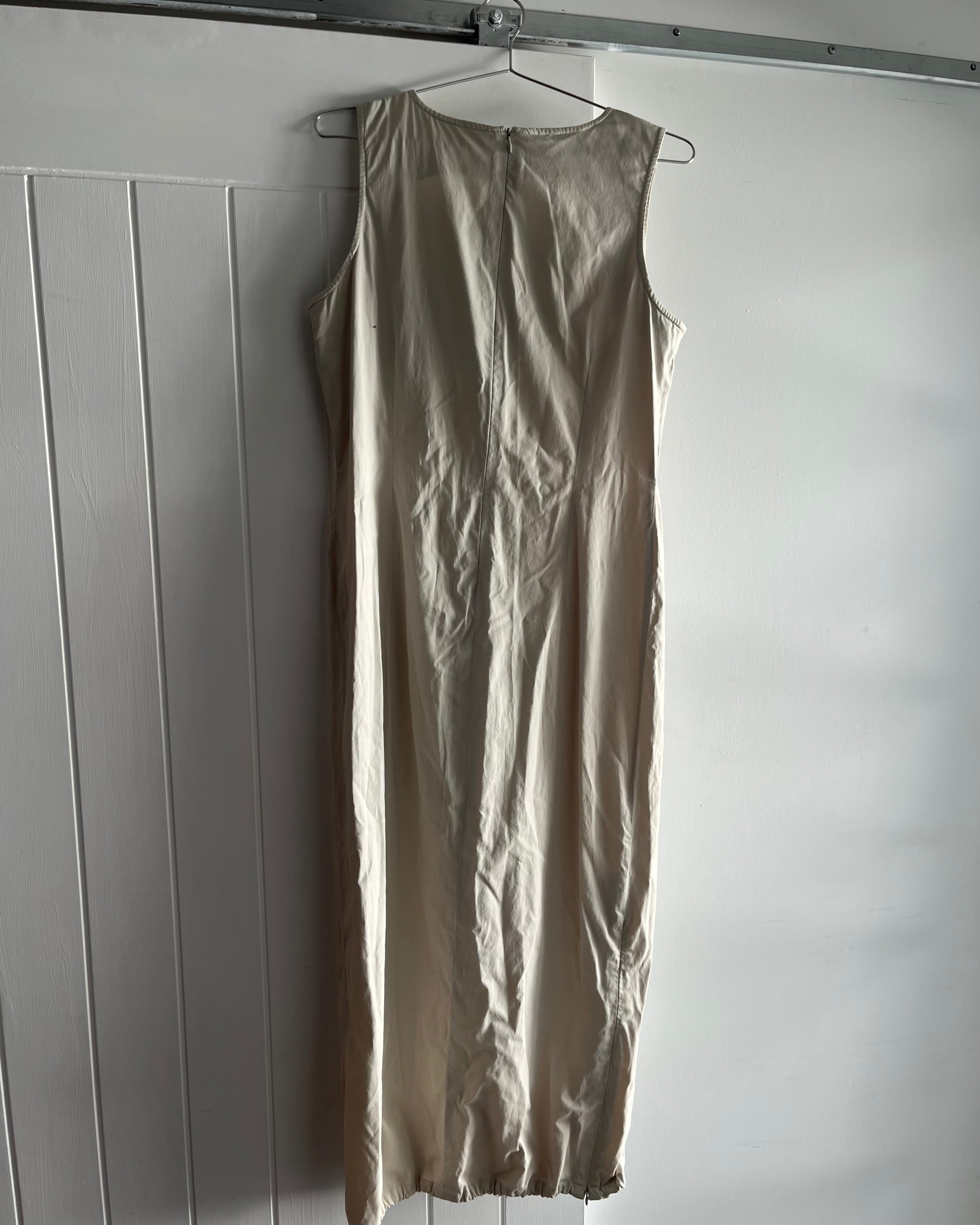 90s tech nylon maxi dress