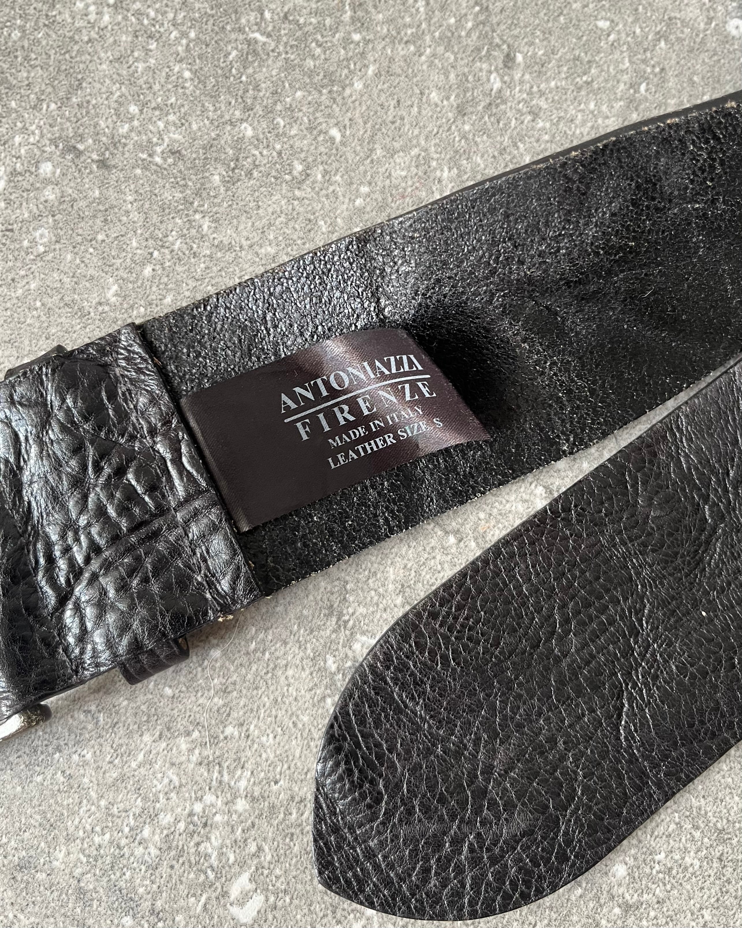 Vintage wide leather belt