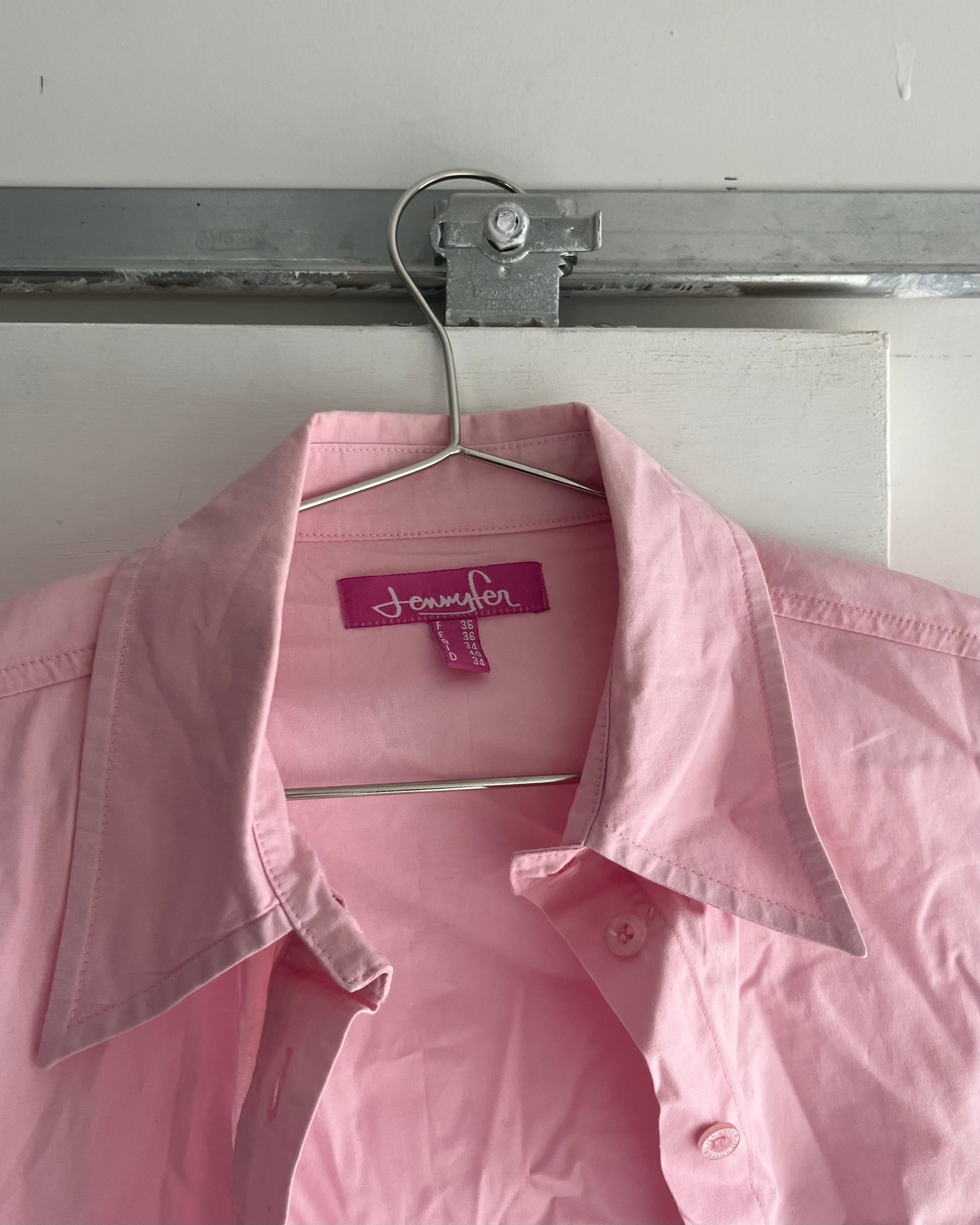 2000s baby pink blouse top