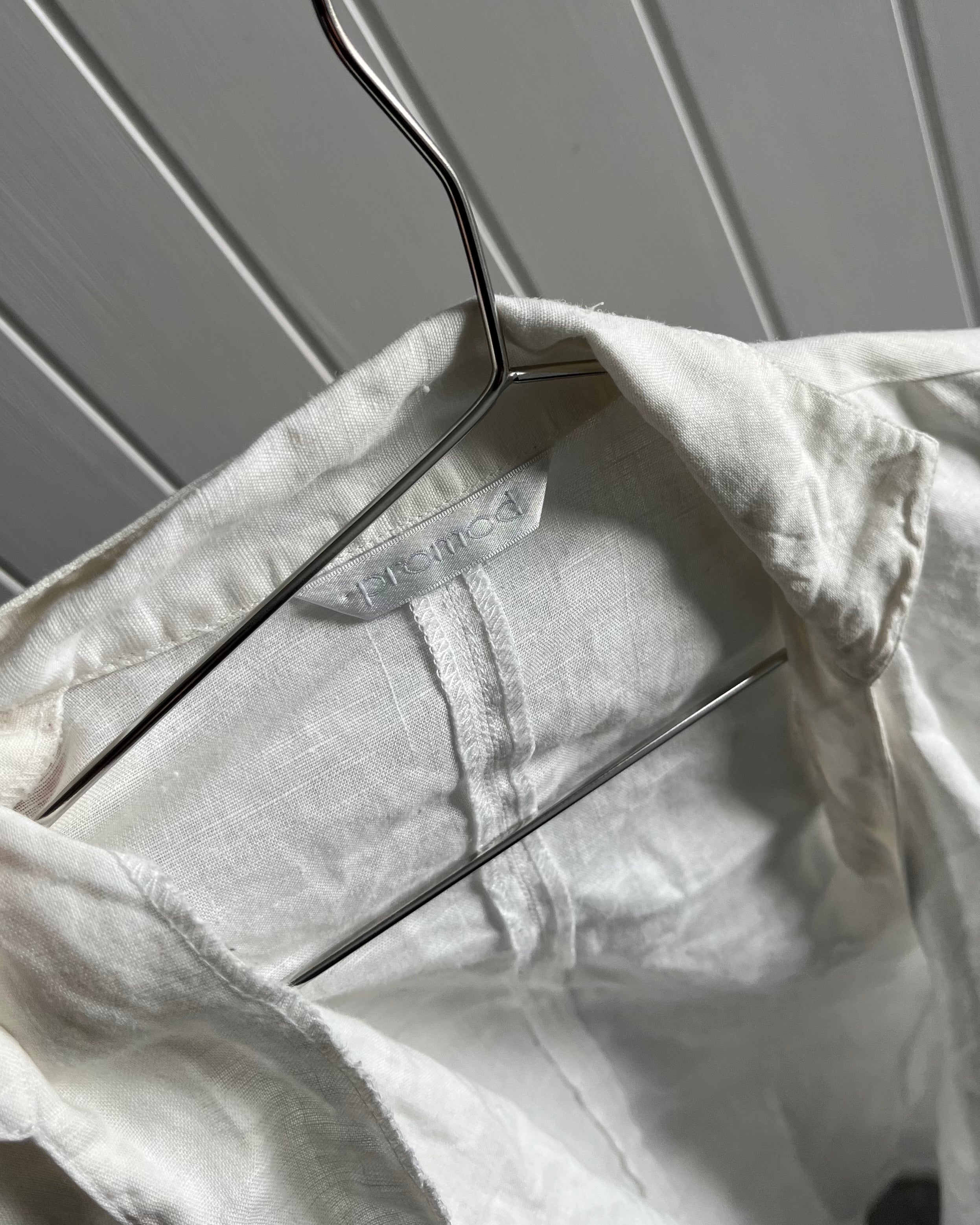 90s white wrap blouse top
