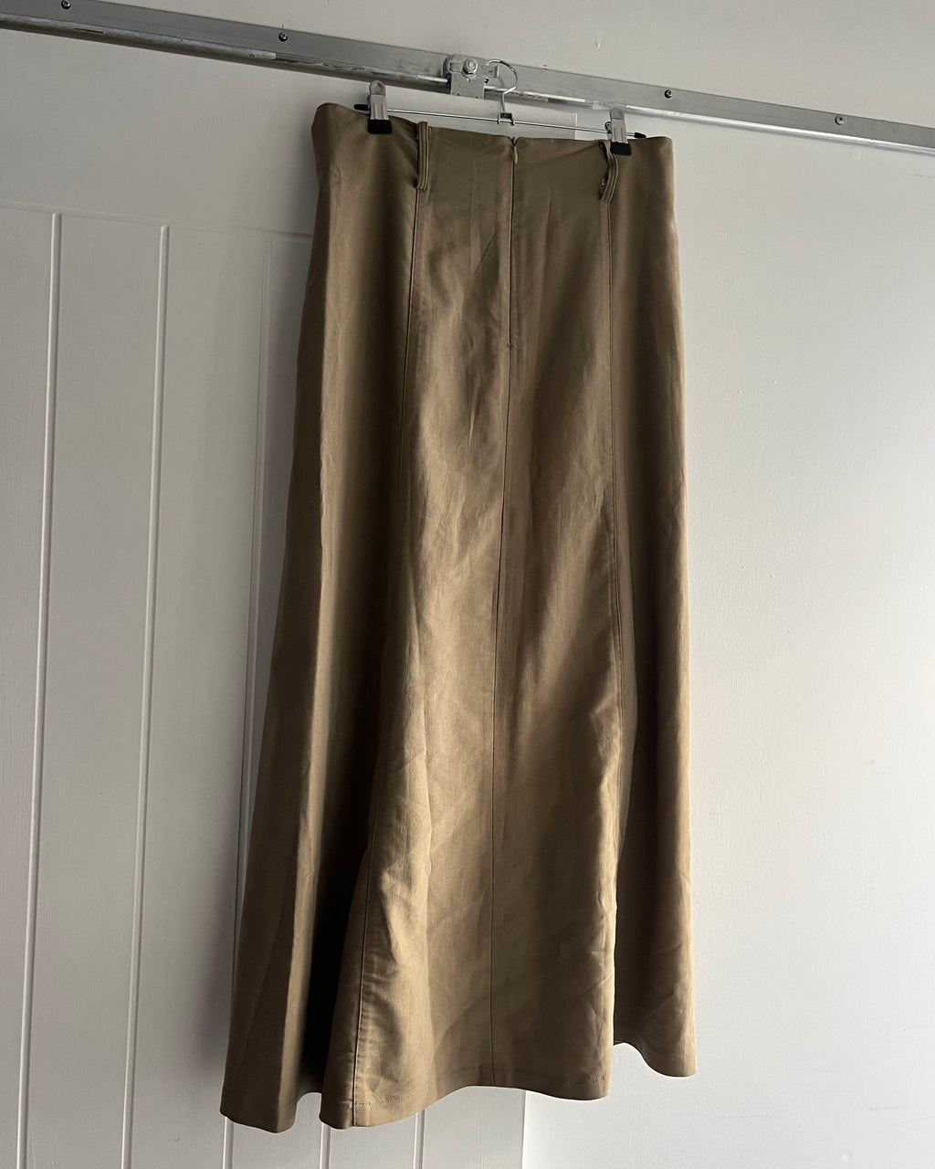 2000s khaki tech maxi skirt