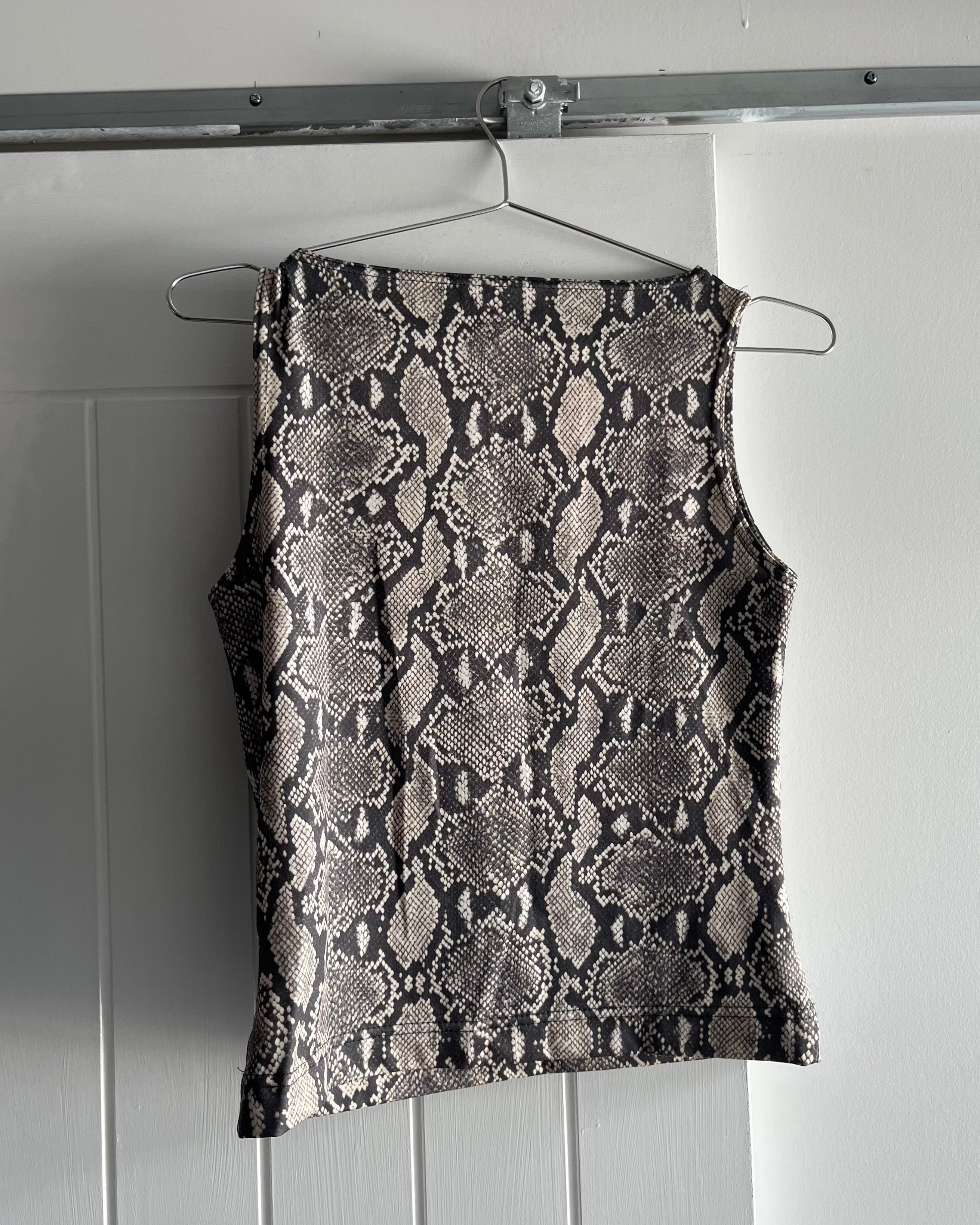 2000s snakeskin tank top