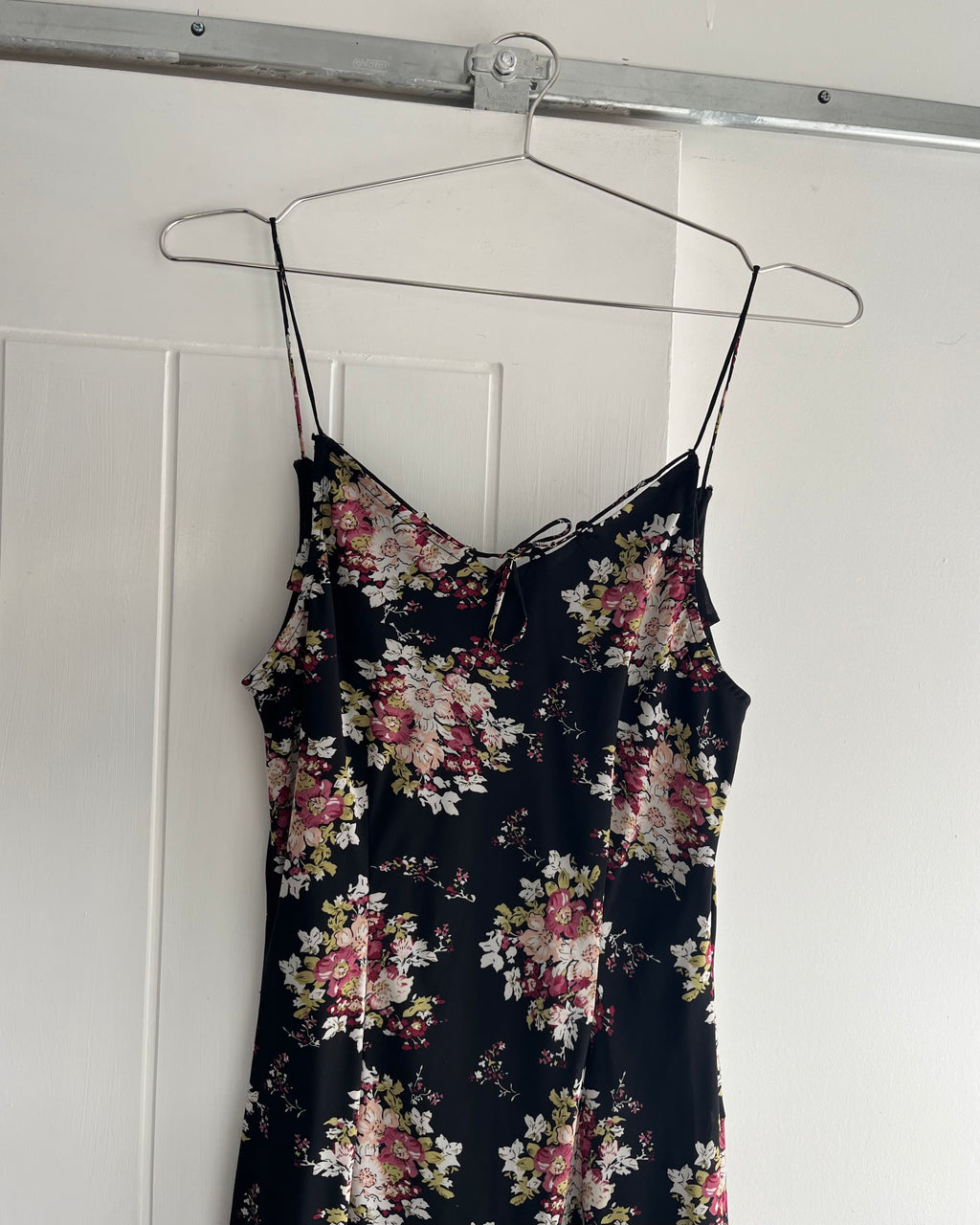 2000s floral slip midi dress
