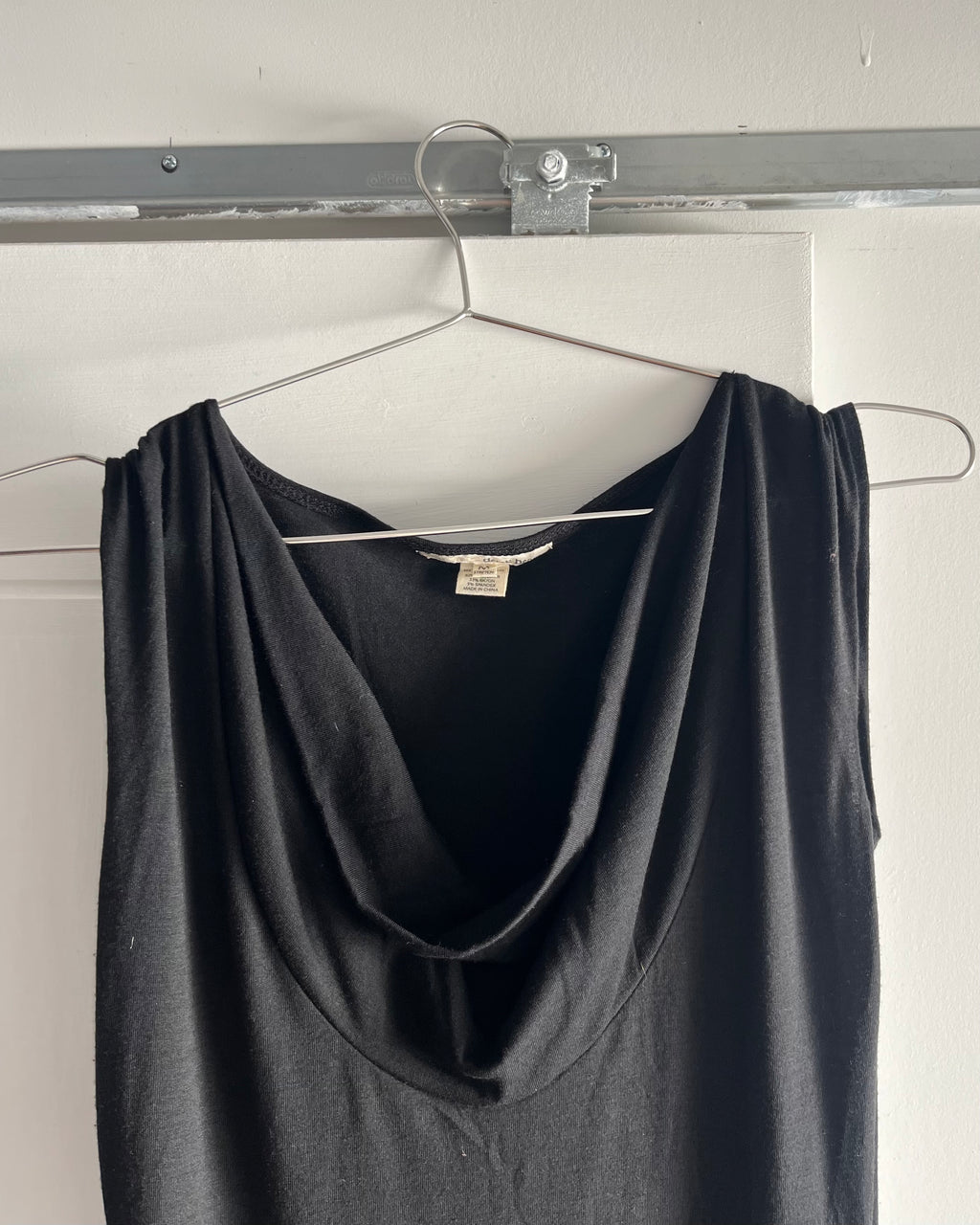 2000s black cotton maxi dress