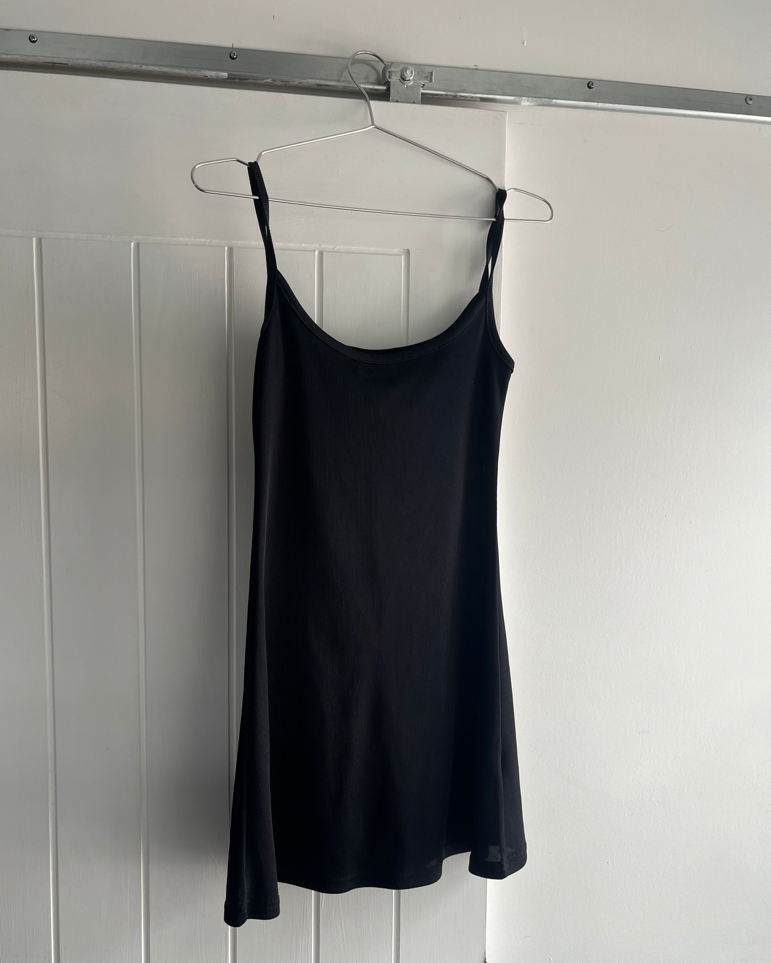 90s black tank mini dress