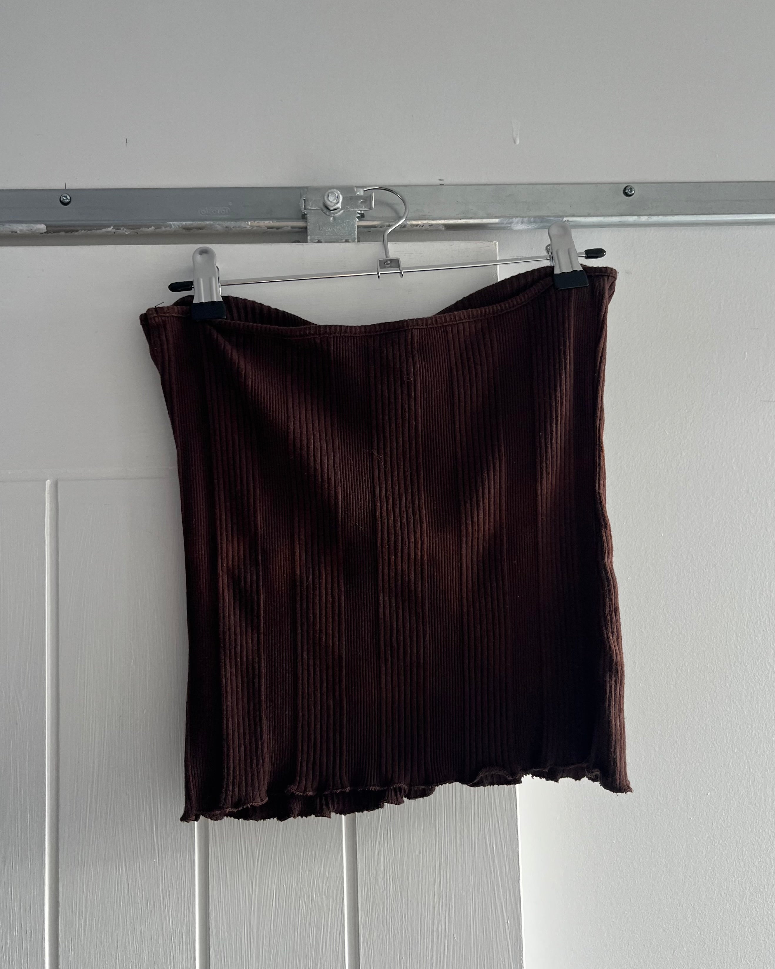 2000s Chocolate brown tube top