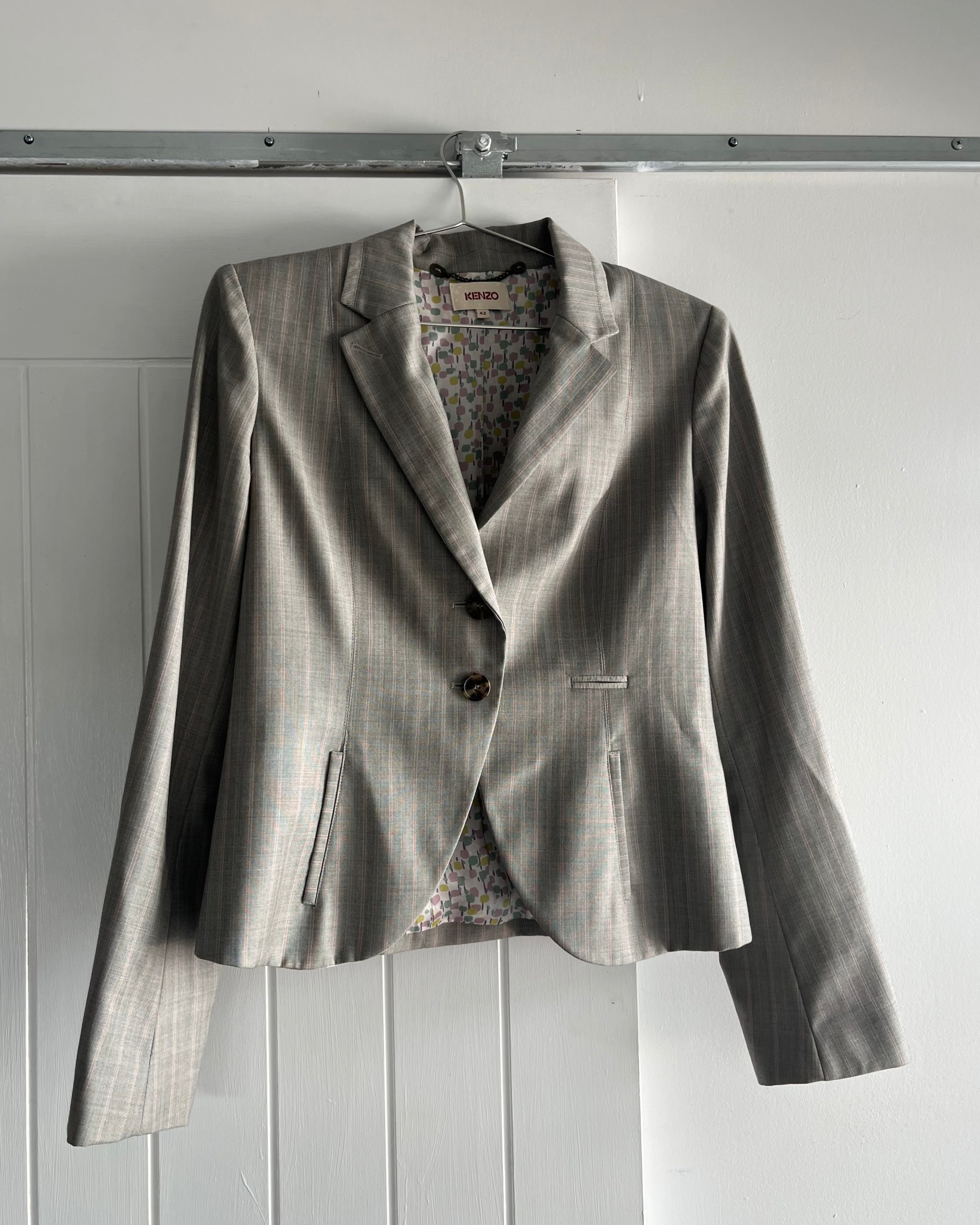 2000s Kenzo plaid blazer
