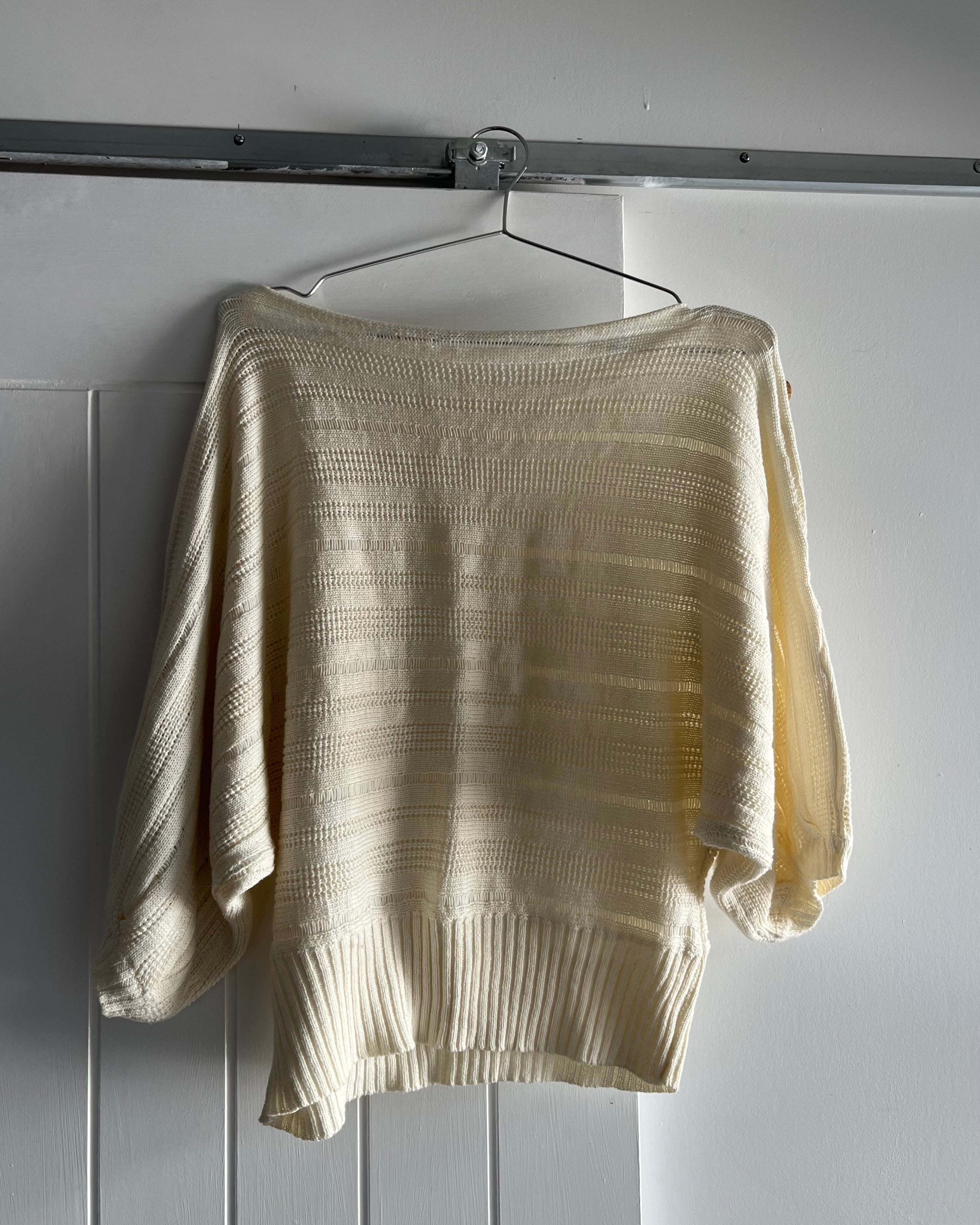 2000s cream off shoulder top