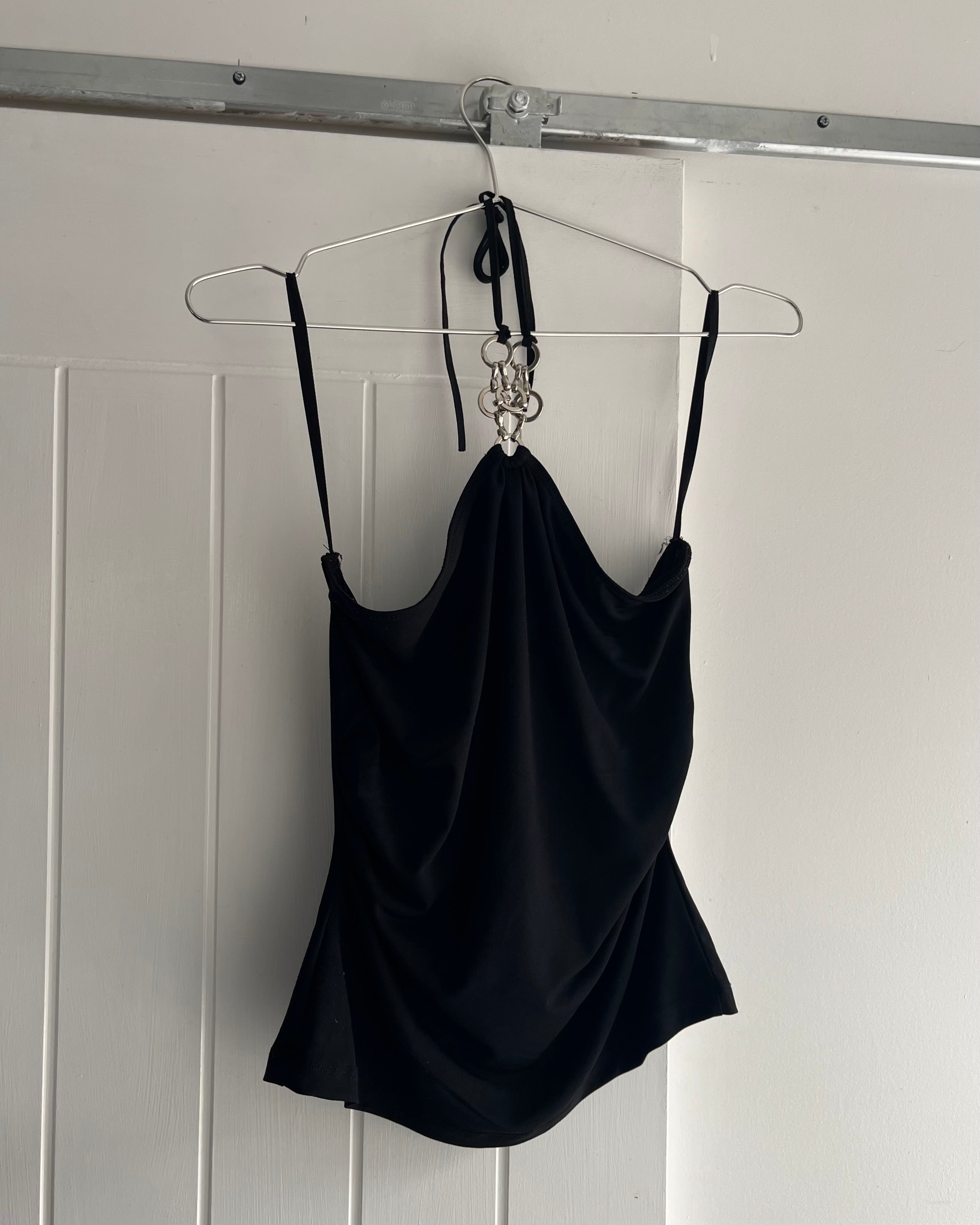 2000s black halter top