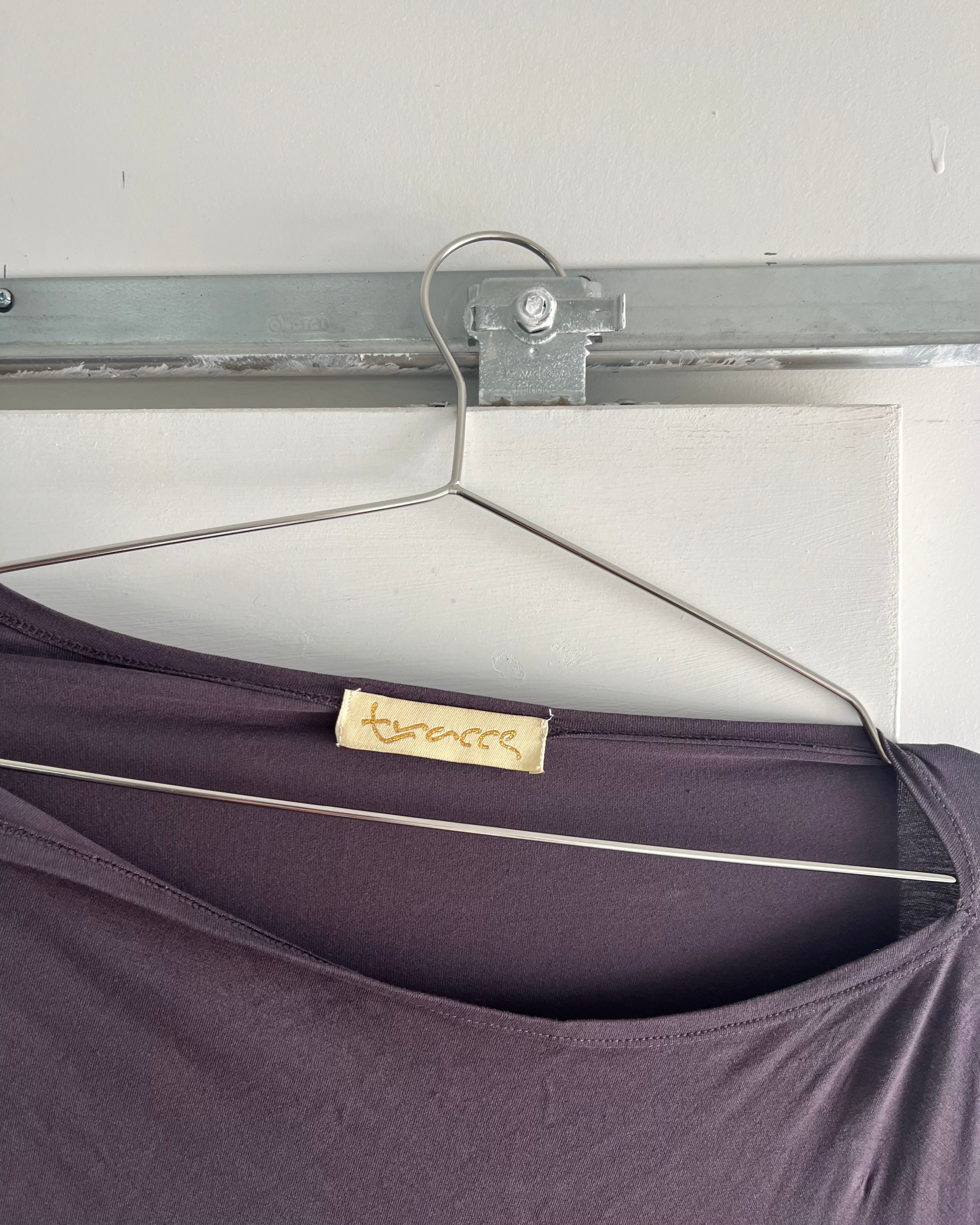 2000s grey one shoulder midi dress