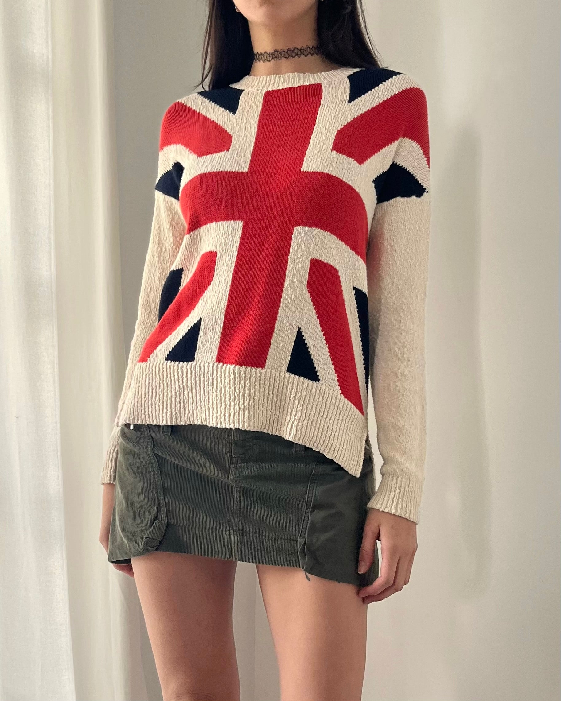 2000s Union Jack punk sweater