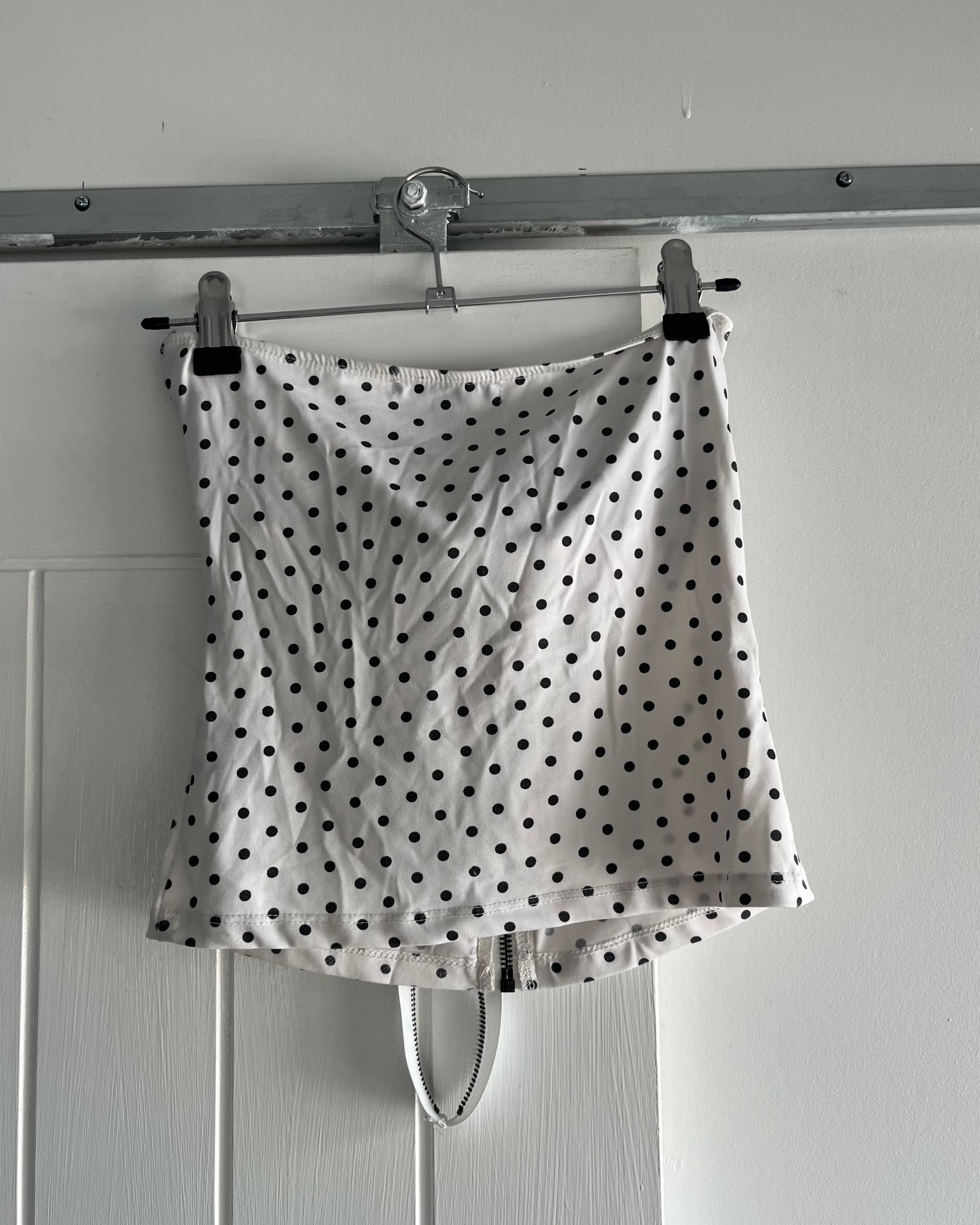 2000s polka dot halter tube top