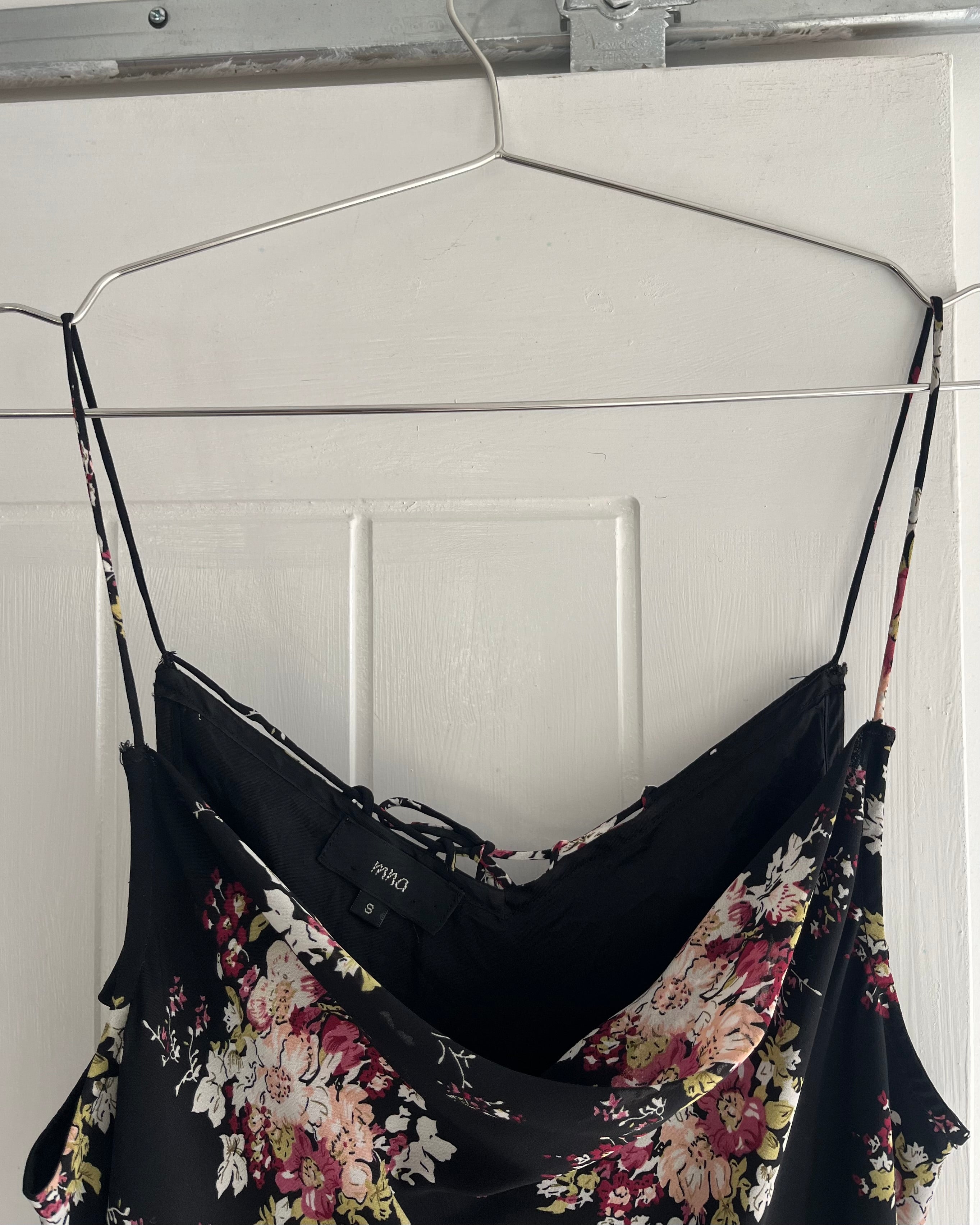 2000s floral slip midi dress