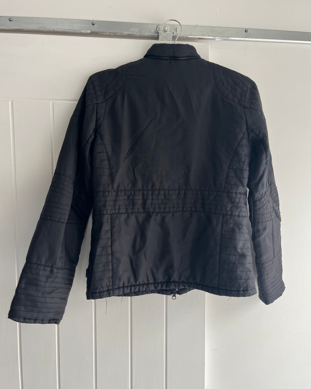 2000s black utility puffer jacket