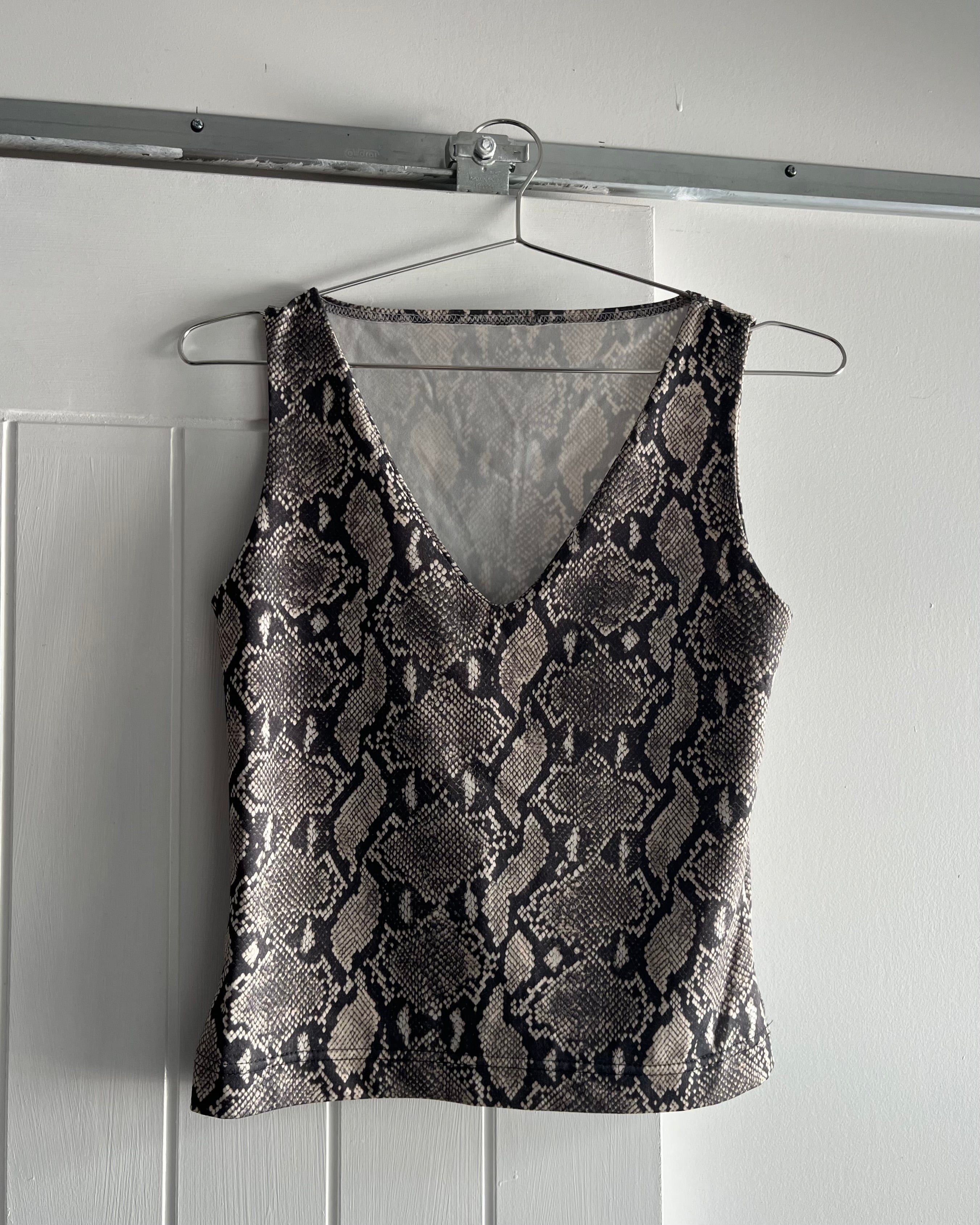 2000s snakeskin tank top