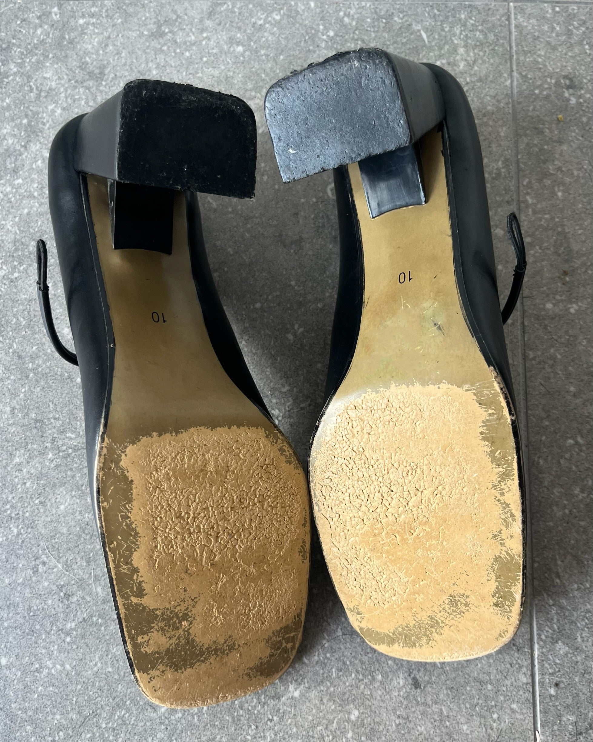 90s square toe Mary Jane heels