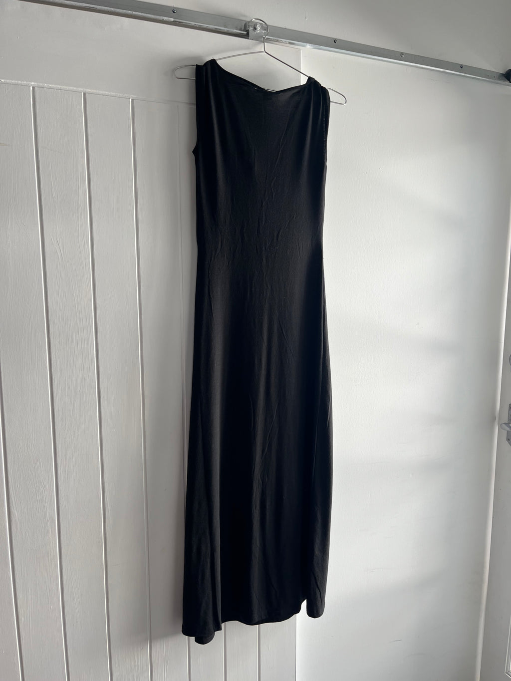 2000s black cotton maxi dress