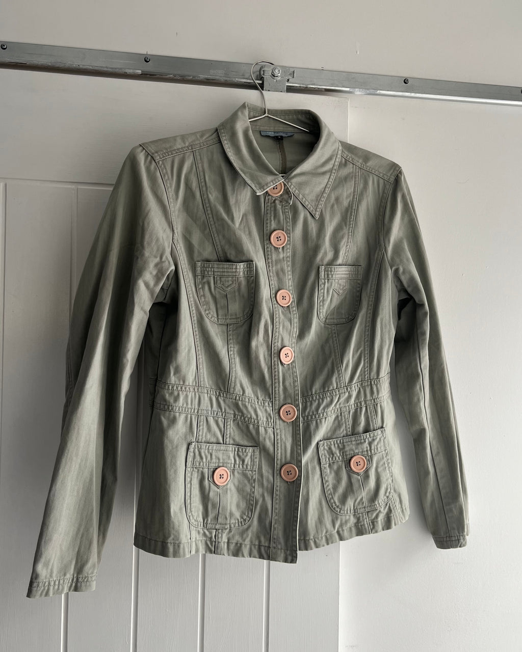 2000s khaki cargo jacket