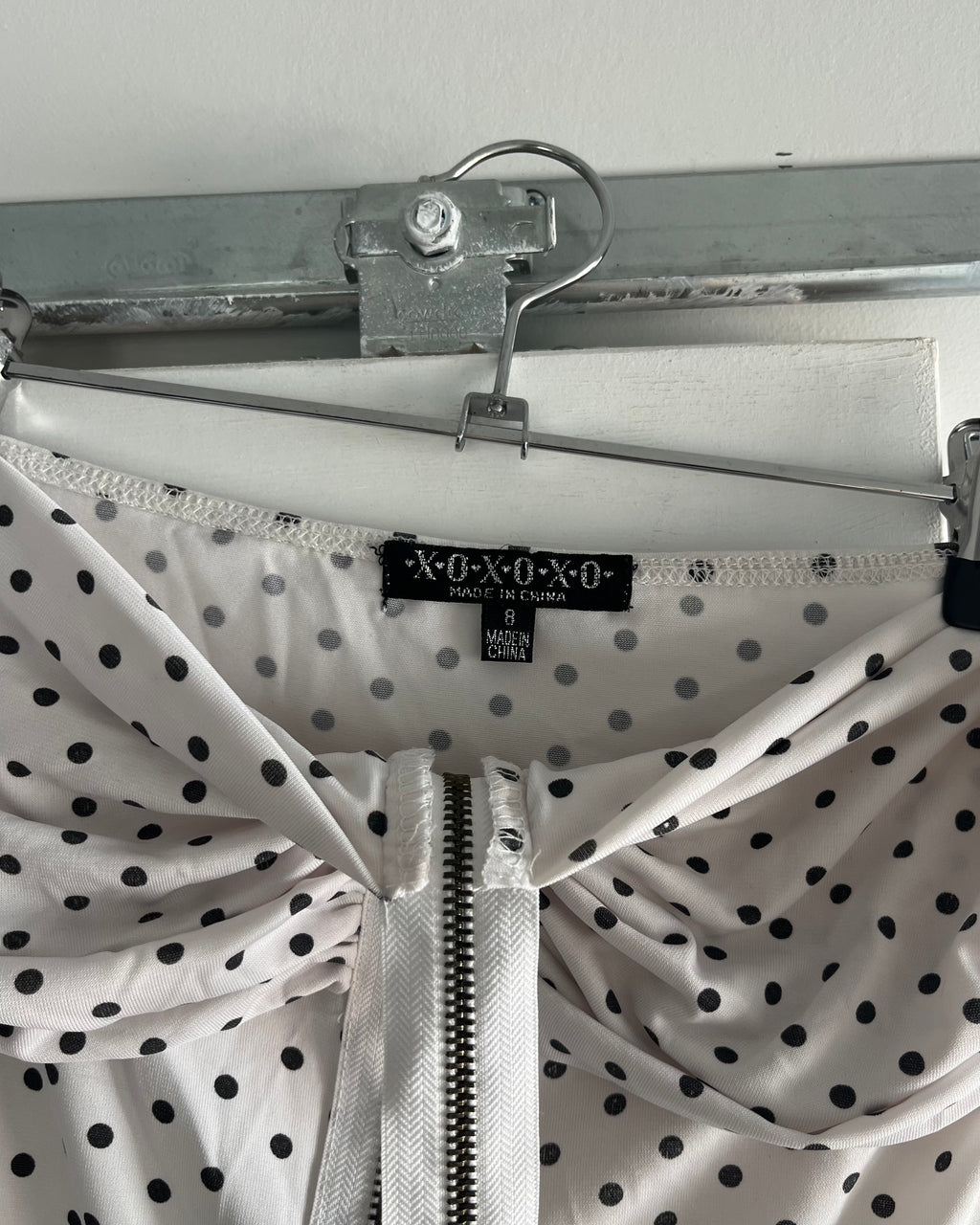2000s polka dot halter tube top