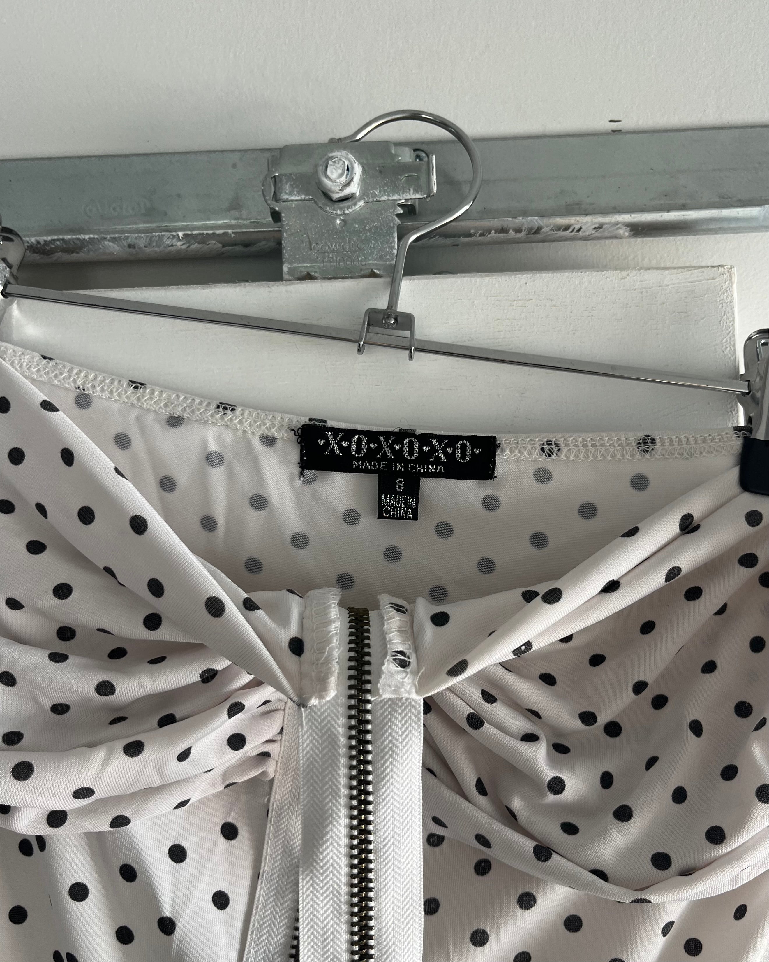 2000s polka dot halter tube top