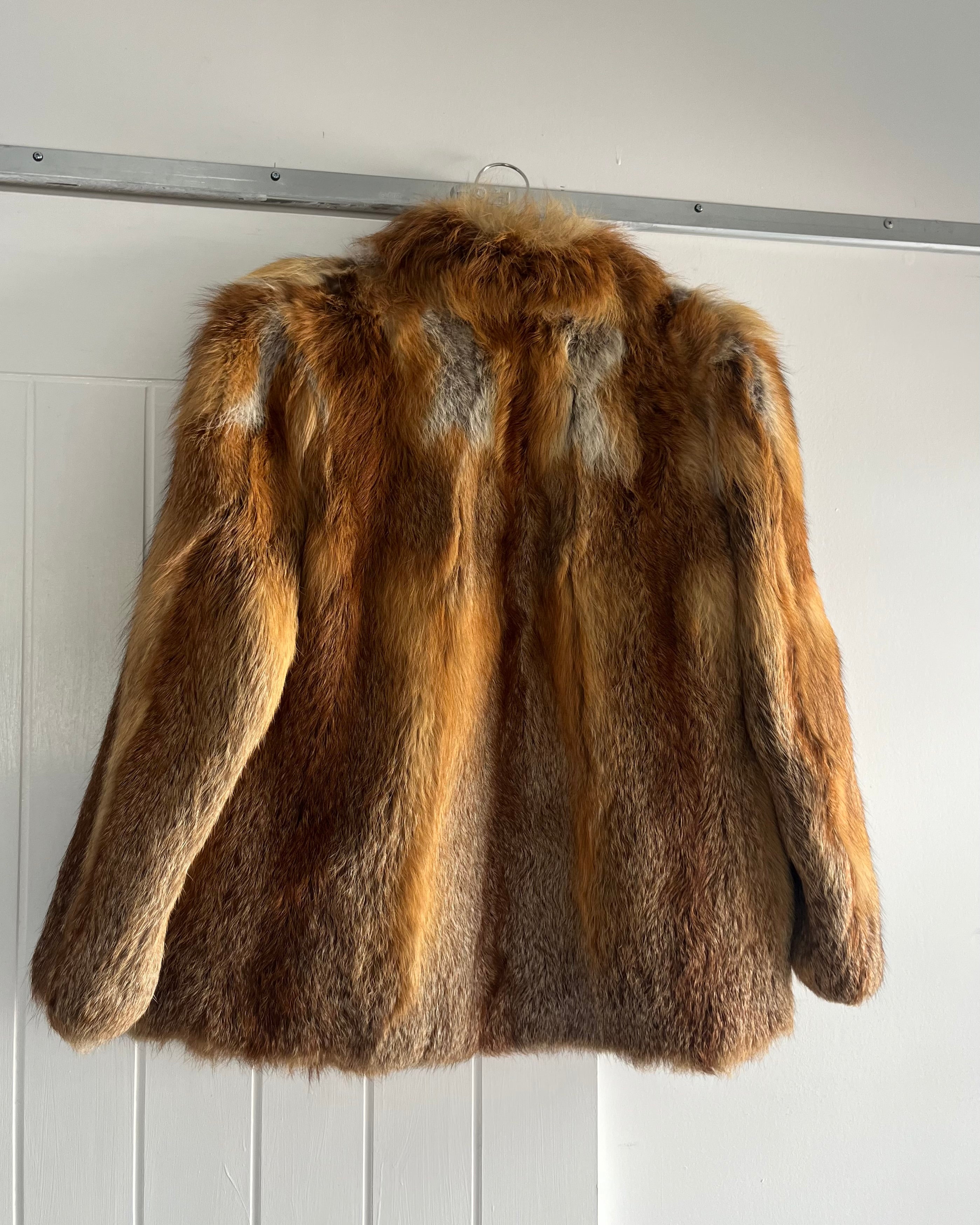 2000s chestnut fox fur coat