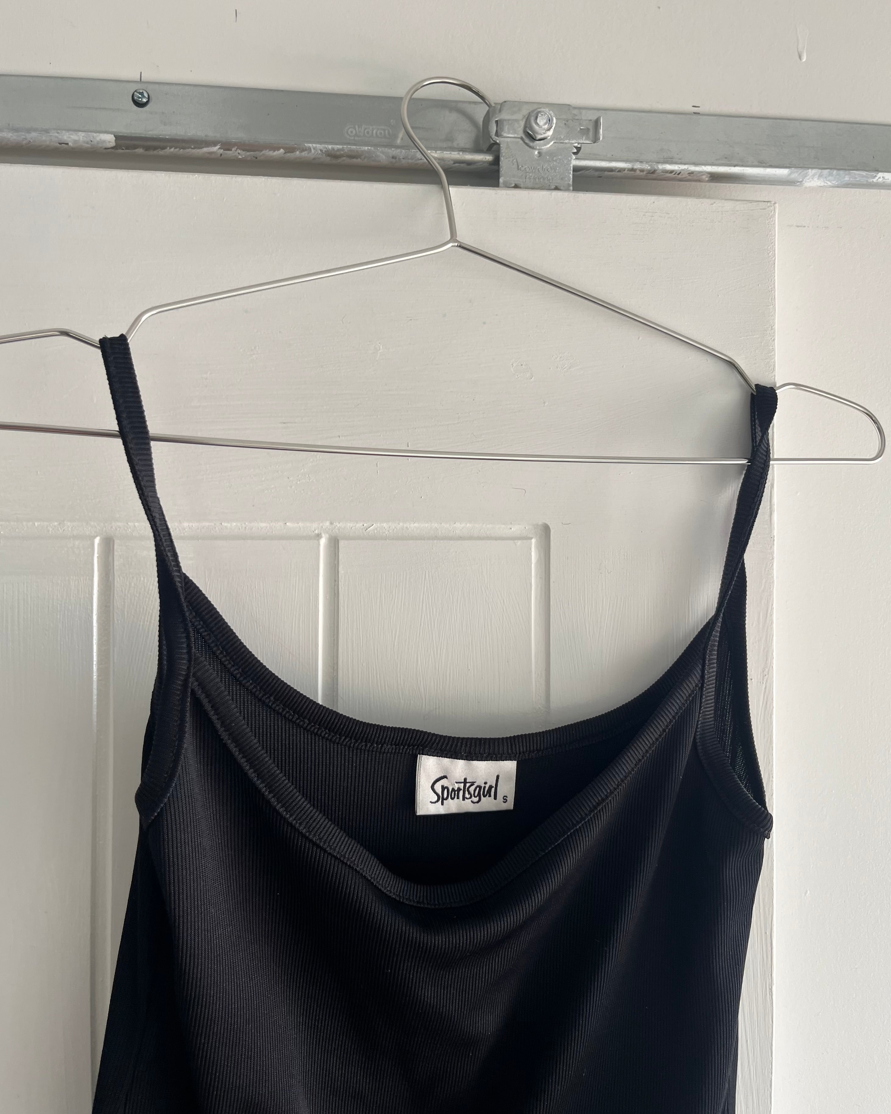 90s black tank mini dress