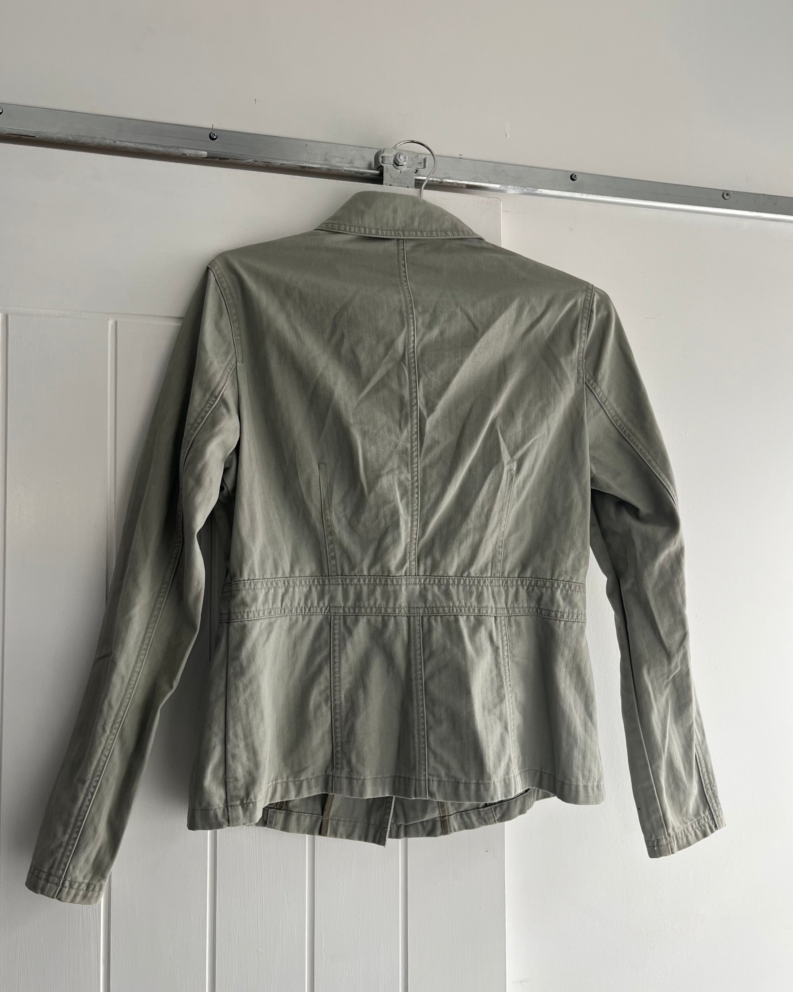 2000s khaki cargo jacket