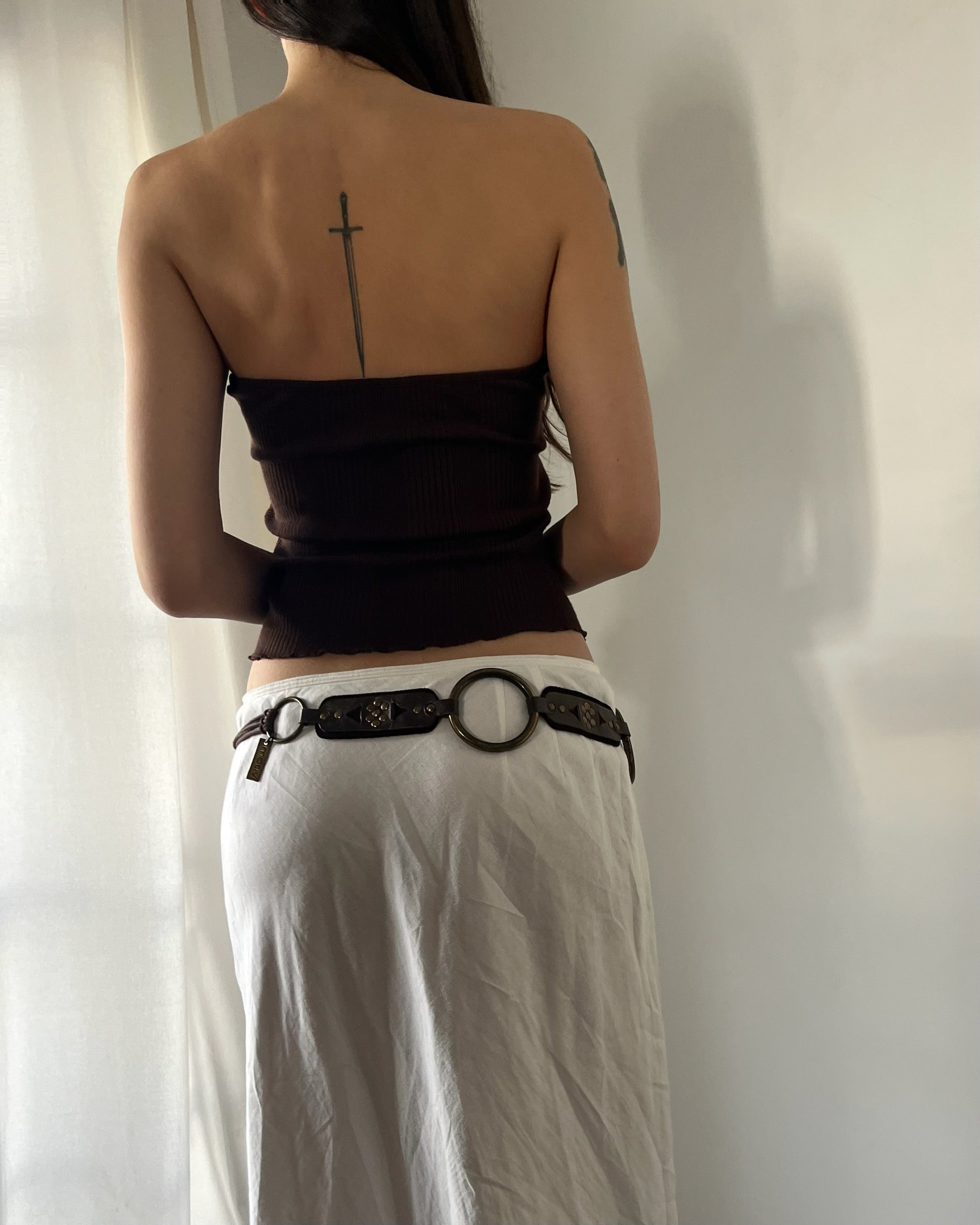 2000s Chocolate brown tube top