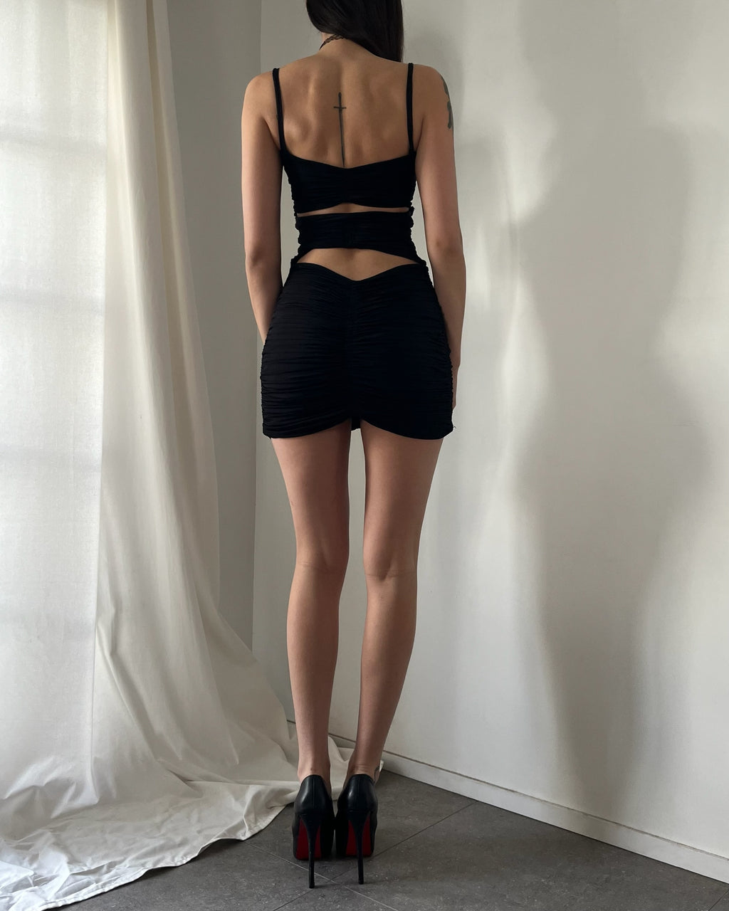 2000s cut out bodycon mini dress