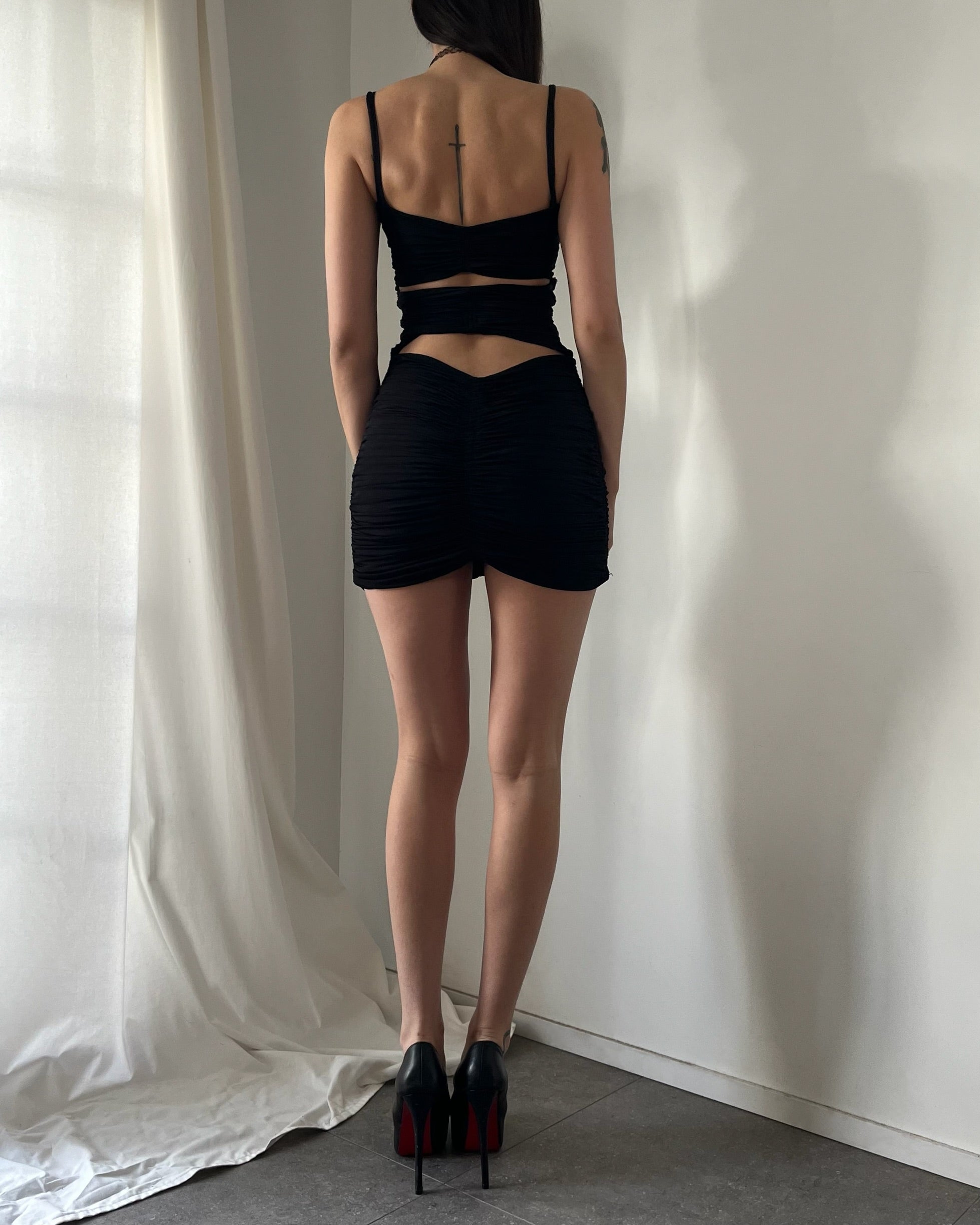 2000s cut out bodycon mini dress