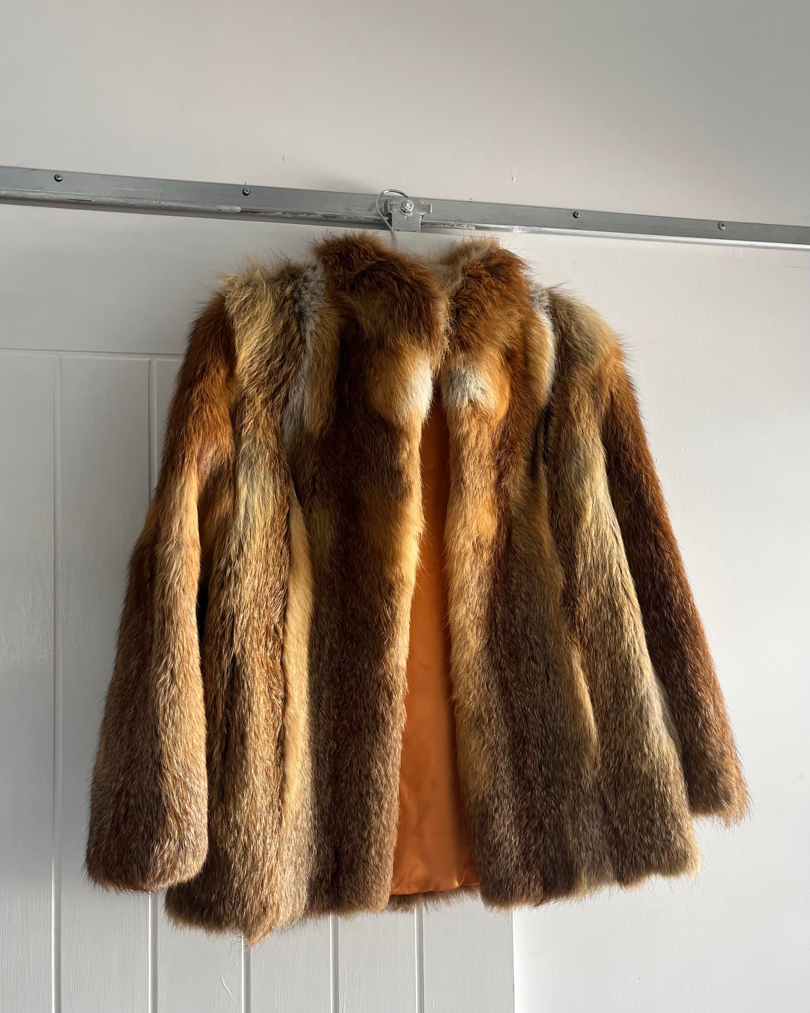 2000s chestnut fox fur coat