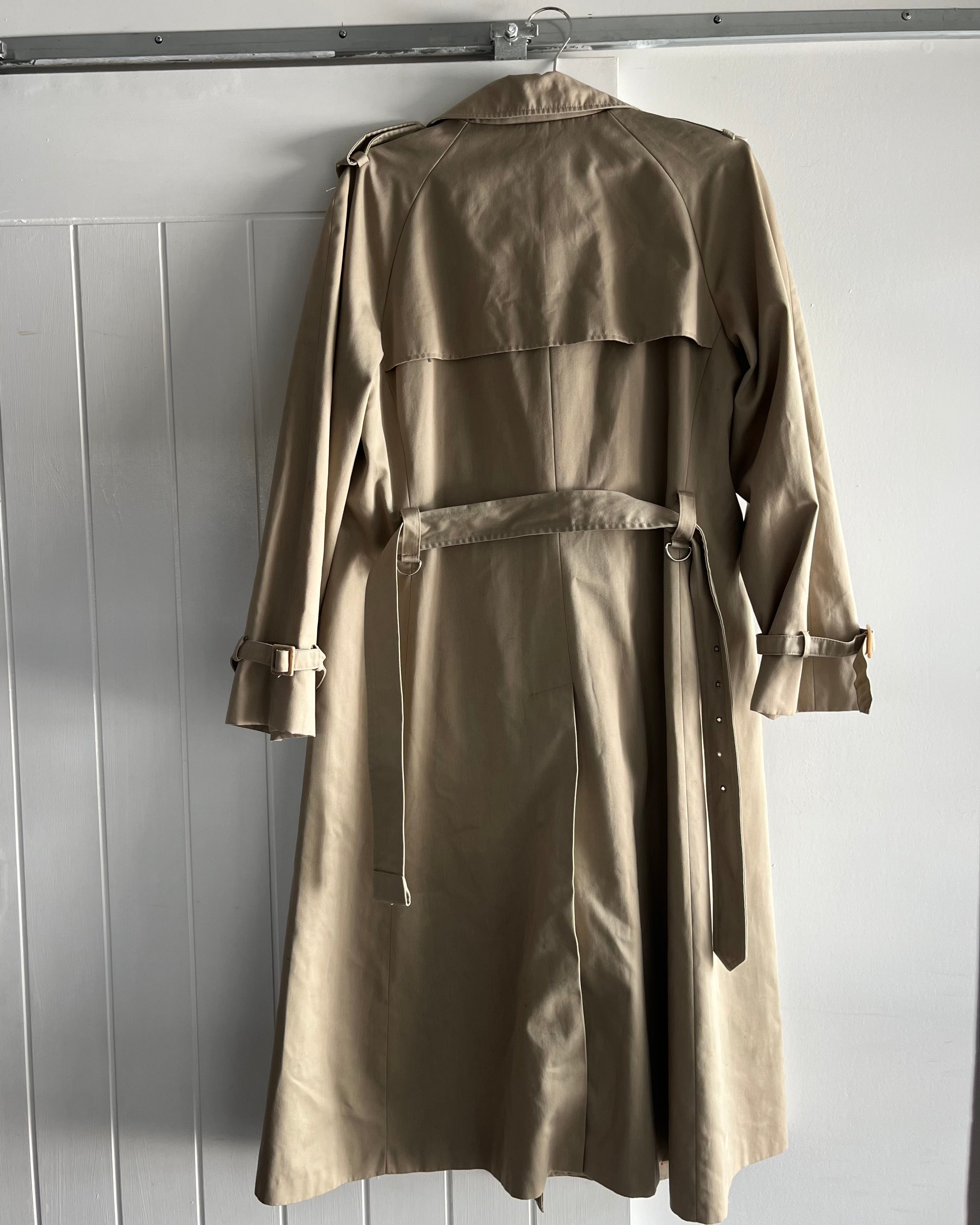 90s tan trench coat