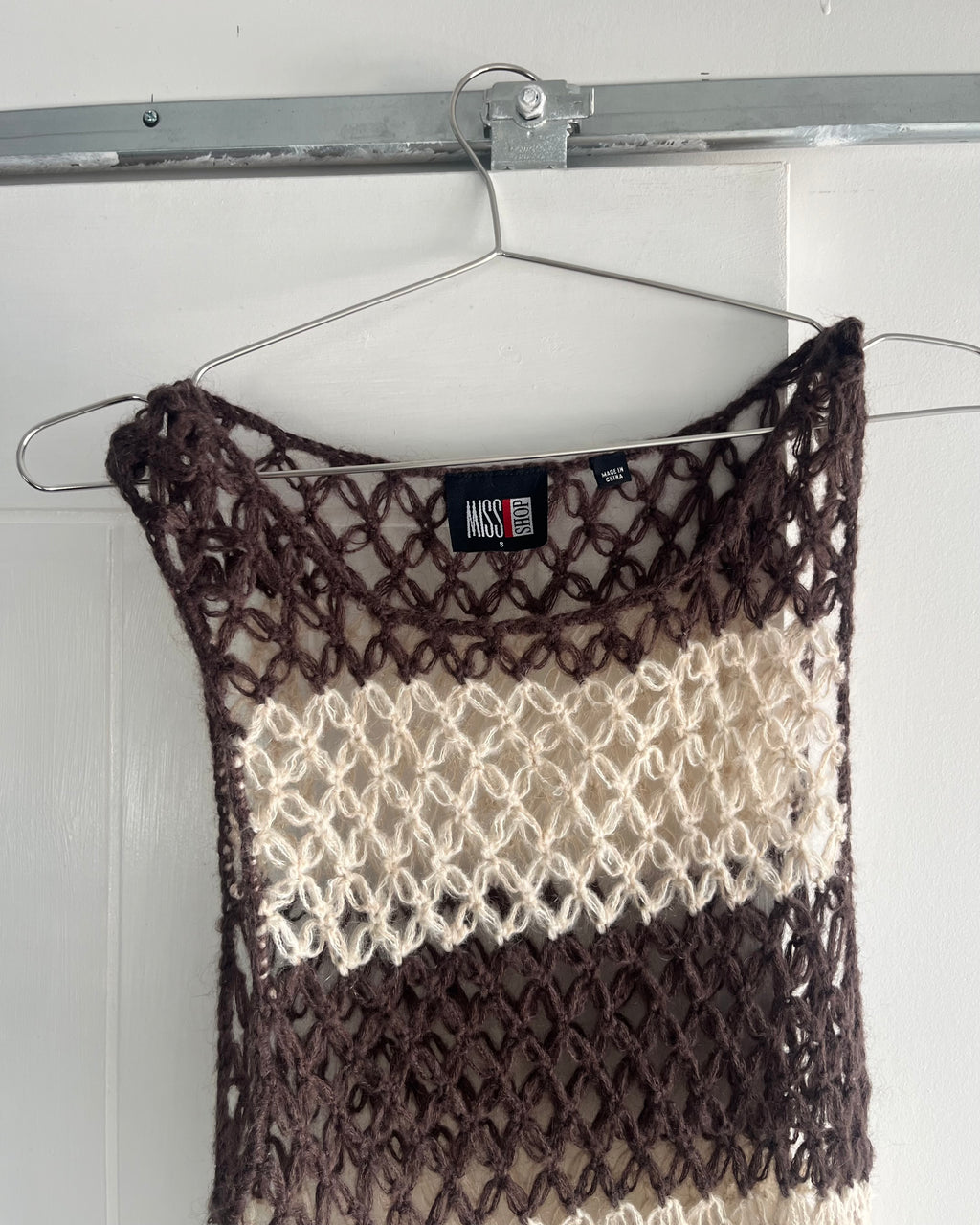 2000s mohair striped vest top