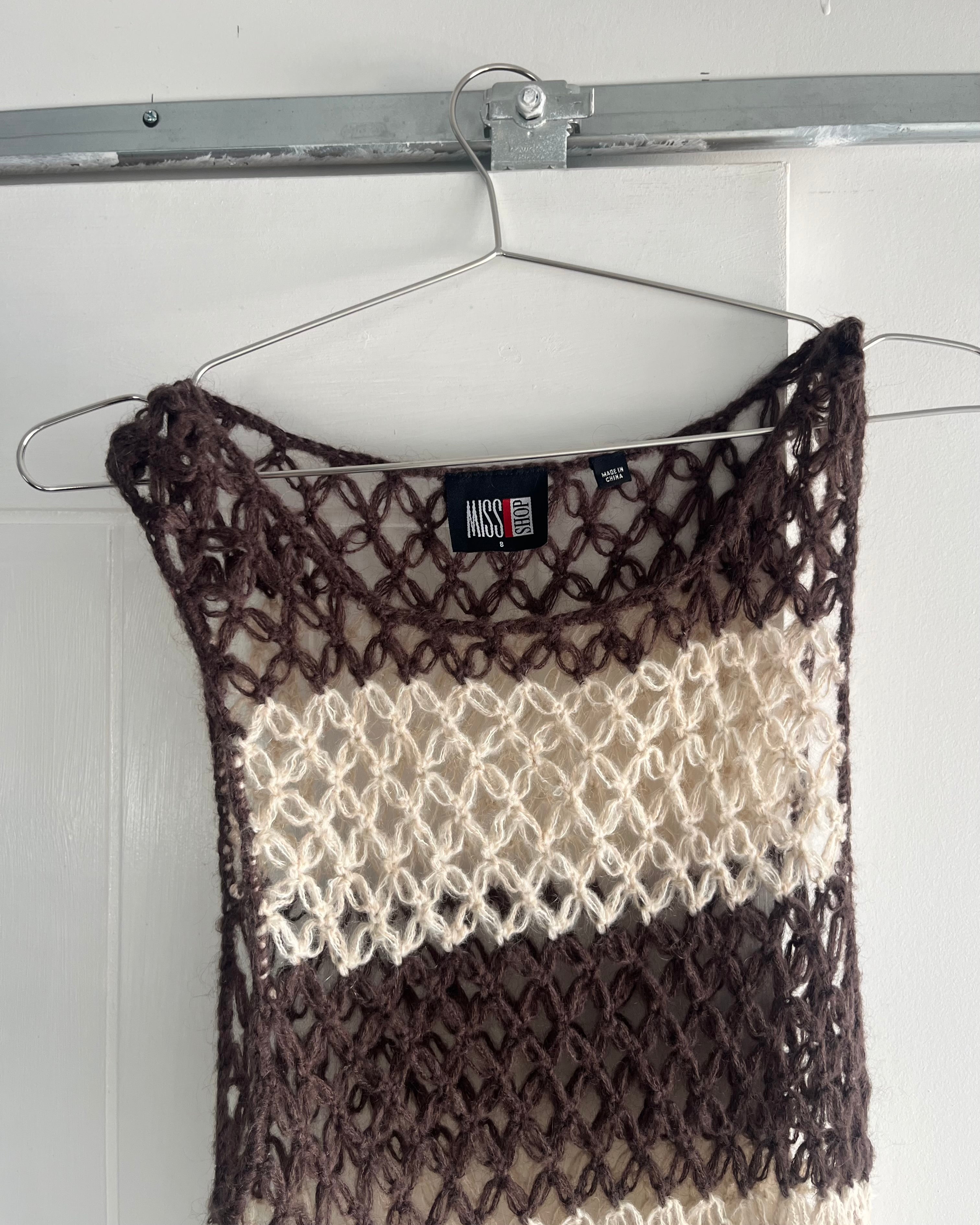 2000s mohair striped vest top