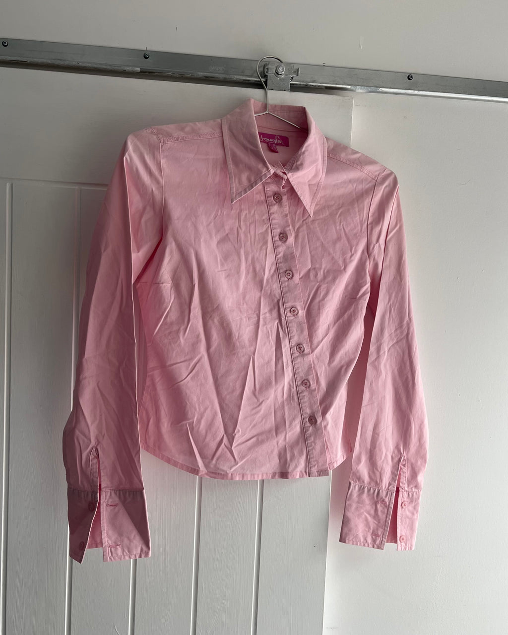 2000s baby pink blouse top