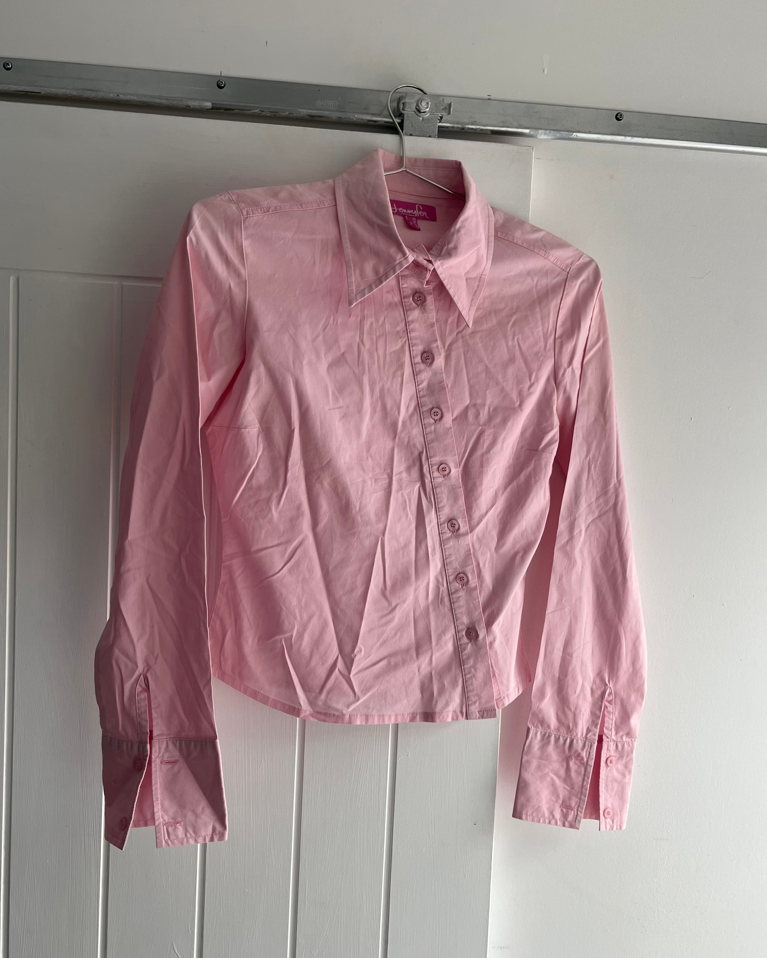 2000s baby pink blouse top