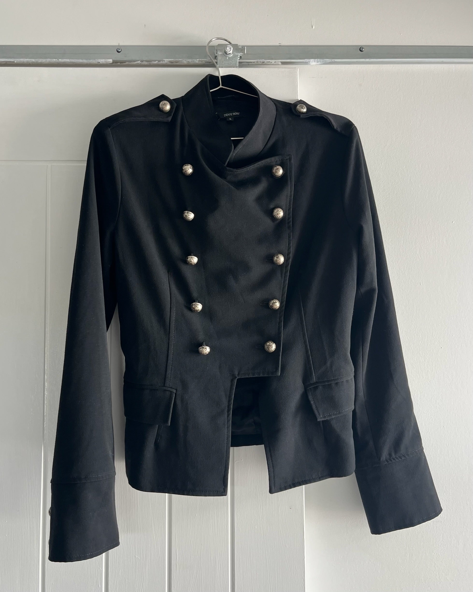 2000s black military jacket