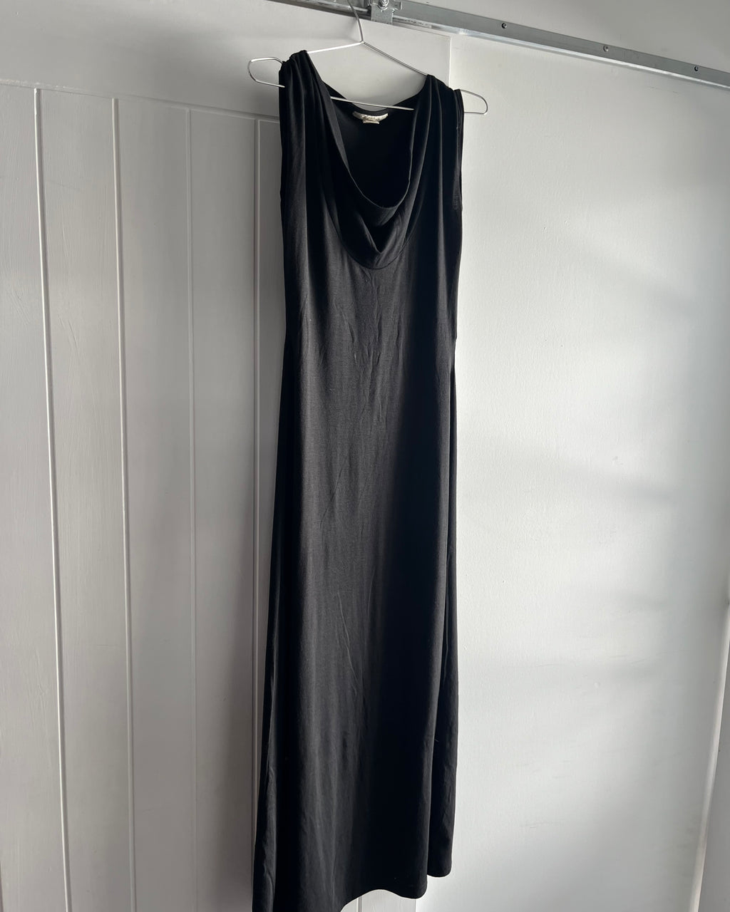 2000s black cotton maxi dress