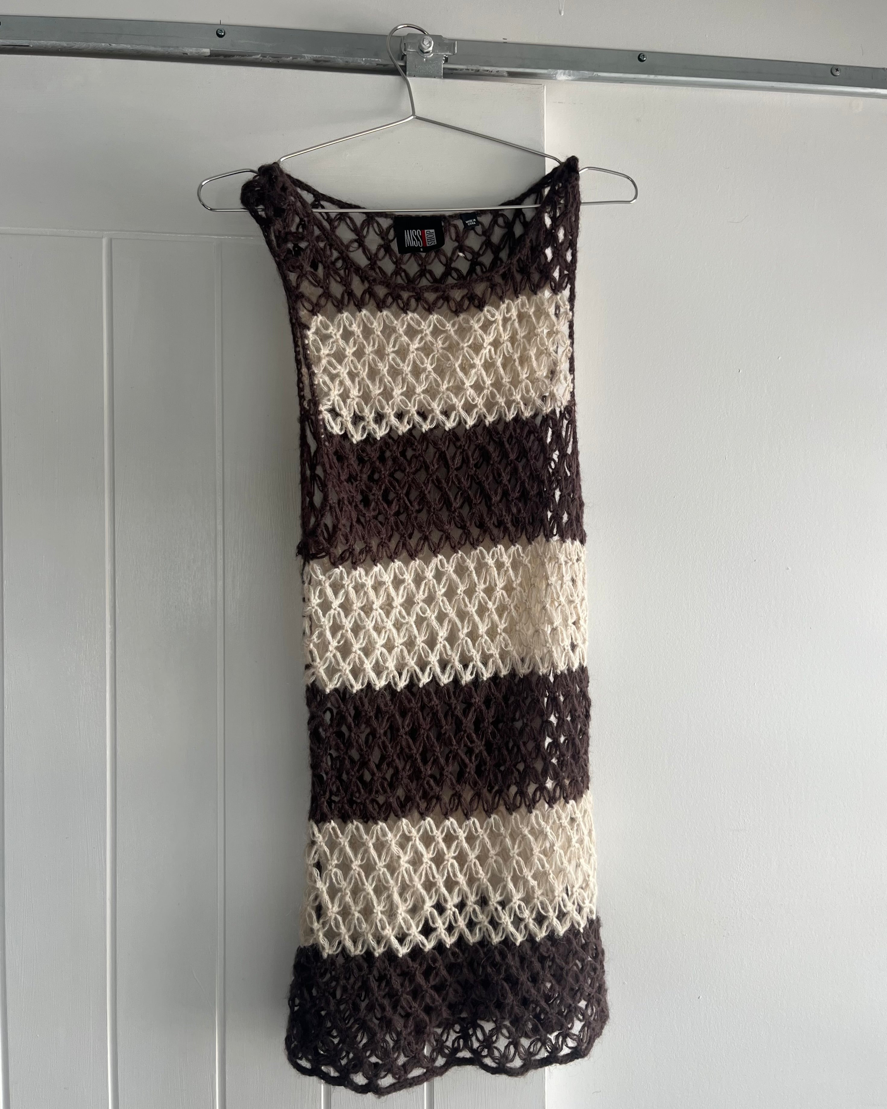 2000s mohair striped vest top